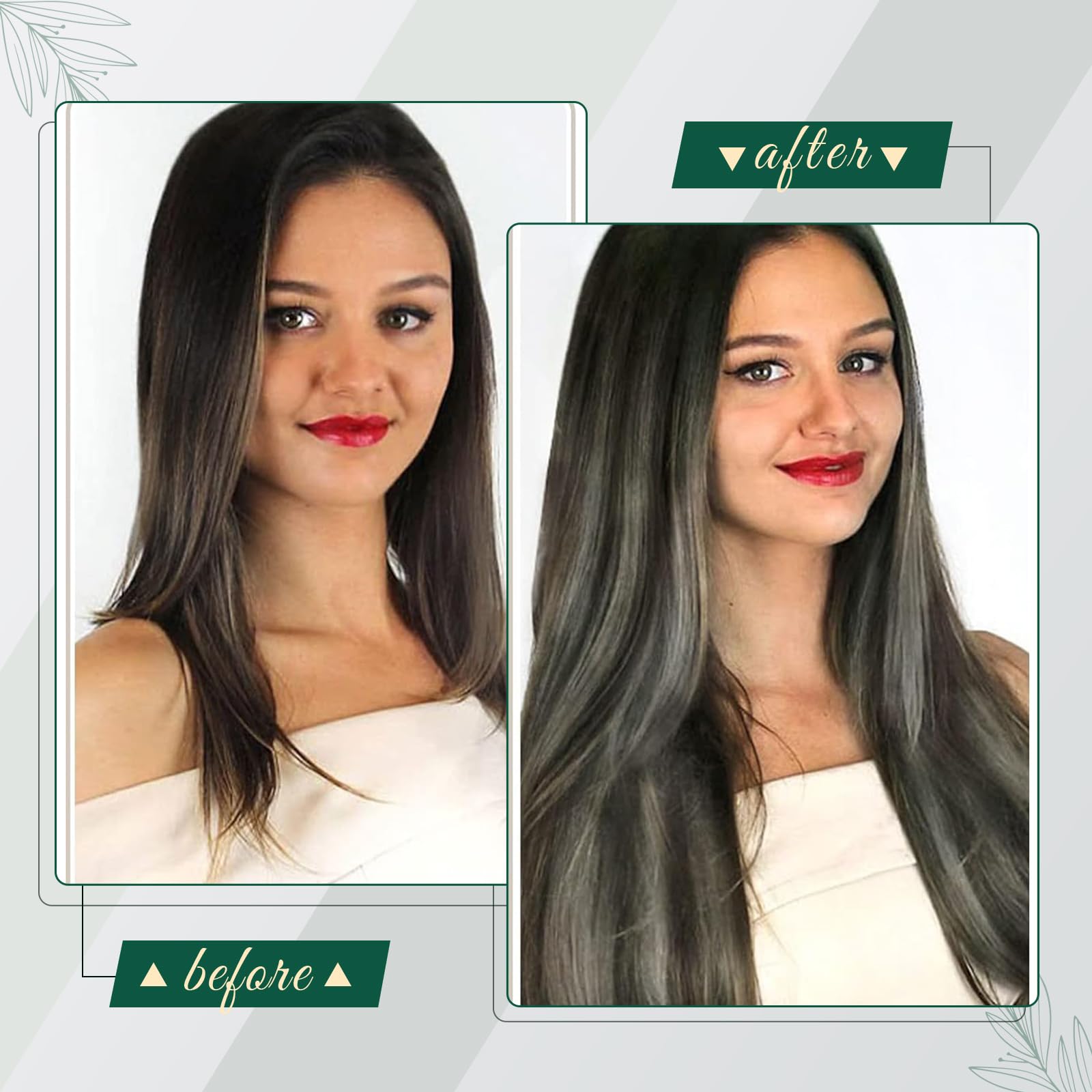 Runature Weft Hair Extensions Human Hair Blend Of Black And Silver With Black Roots Black Weft Human Hair Extensions Straight Se