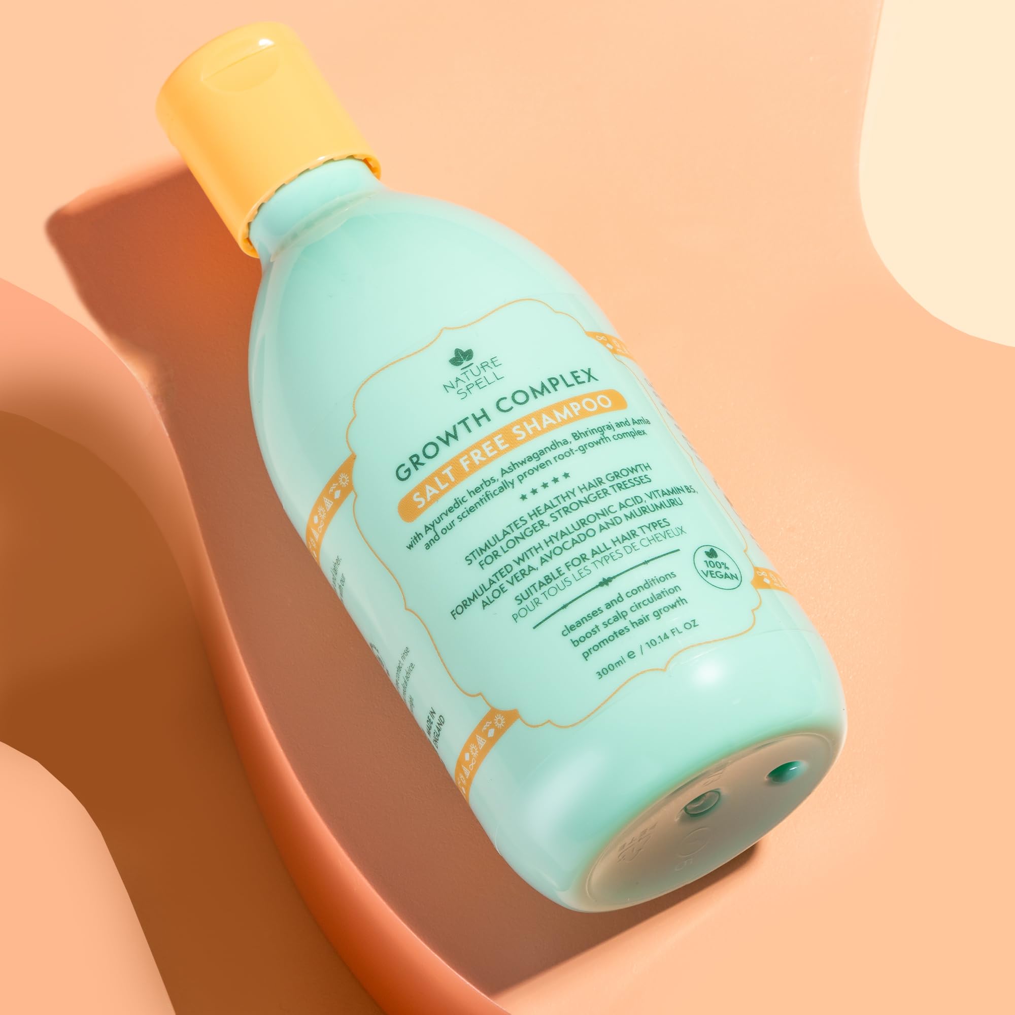 Nature Spell Hair Shampoo For Hair Growth, Infused With Ayurvedic Herbs, Vegan & Sulphate-Free, Suitable For All Hair Types, 10.