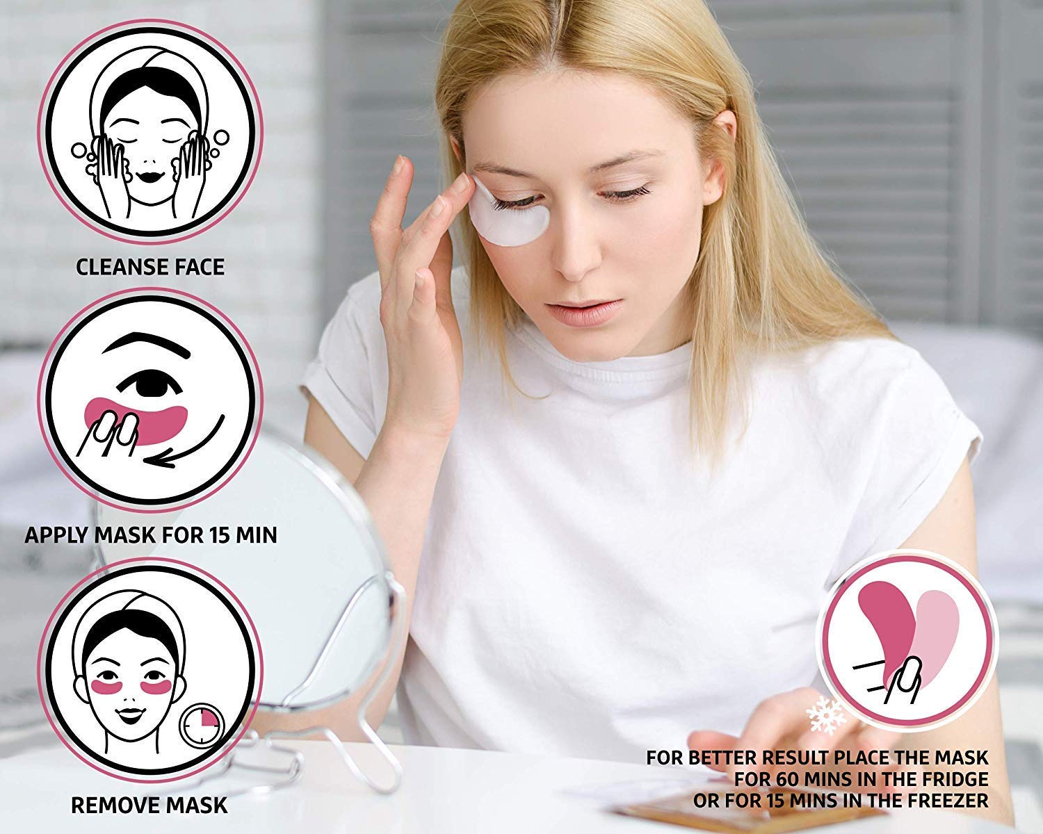 Jakuva 30 Pairs Gel Collagen Eye Masks - Hydrating Under Eye Patches for Dark Circles, Anti-Aging, Moisturizing - Mike White