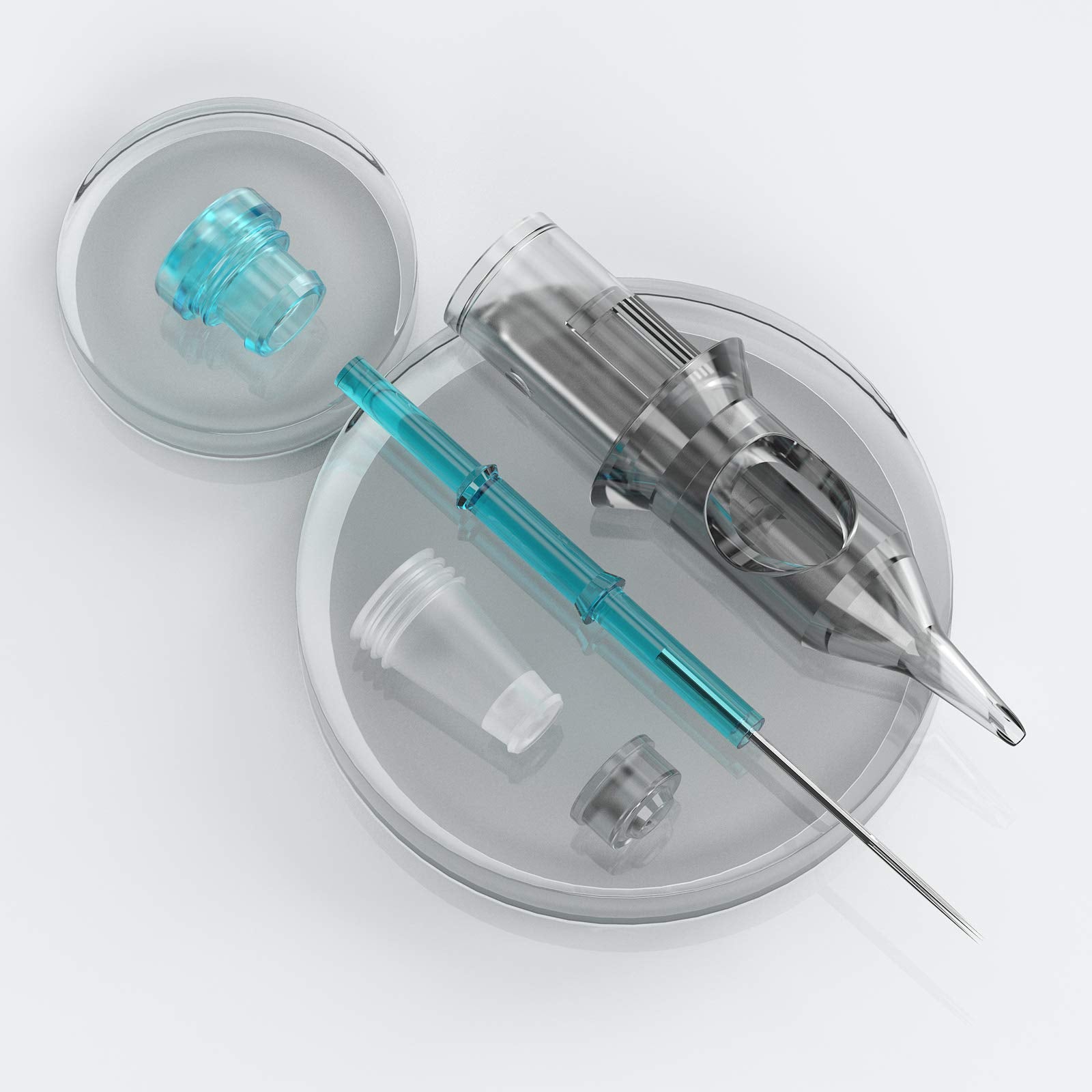 Stigma Aquamarine Knight Tattoo Cartridges #10(1Rl) 20Pcs Bugpin Disposable Tattoo Needle Cartridges With Membrane Round Liner E