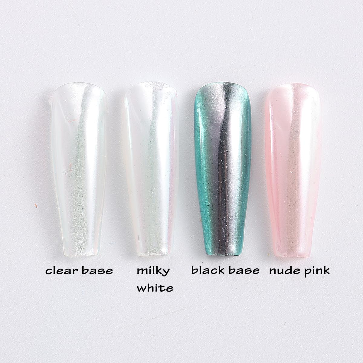 White Chrome Nail Powder, 1Box Pearl Chrome Powder, Opal Rubbing Dust, Glazed Donut Nails Powder, Pearlescent Shell Aurora Pigme