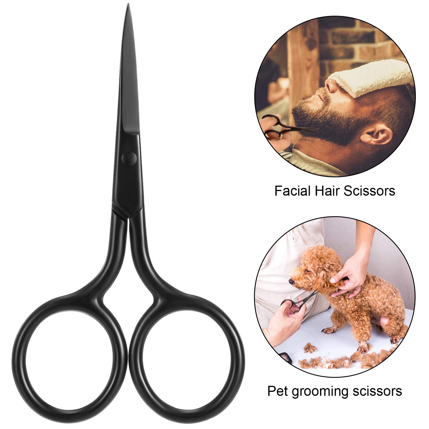 3 Pack Small Nose Scissors Facial Hair Scissors Mini Beauty Scissors Stainless Steel Trimming Pointed Scissor For Grooming Eyebr