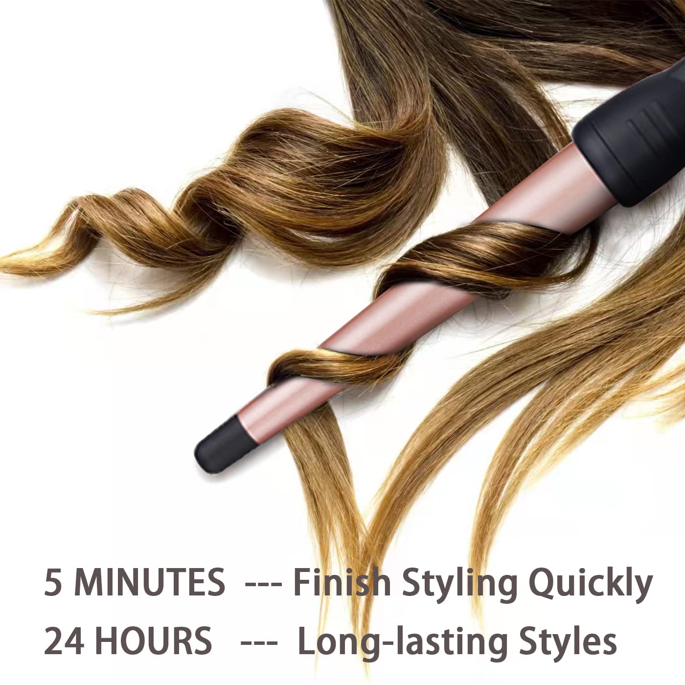 Hair Curling Irons, Duyfioa Professional Ceramic Hair Curling Wand 1-1/2 Inch Instant Heat Hair Curler With Lcd 190? - 450? Temp