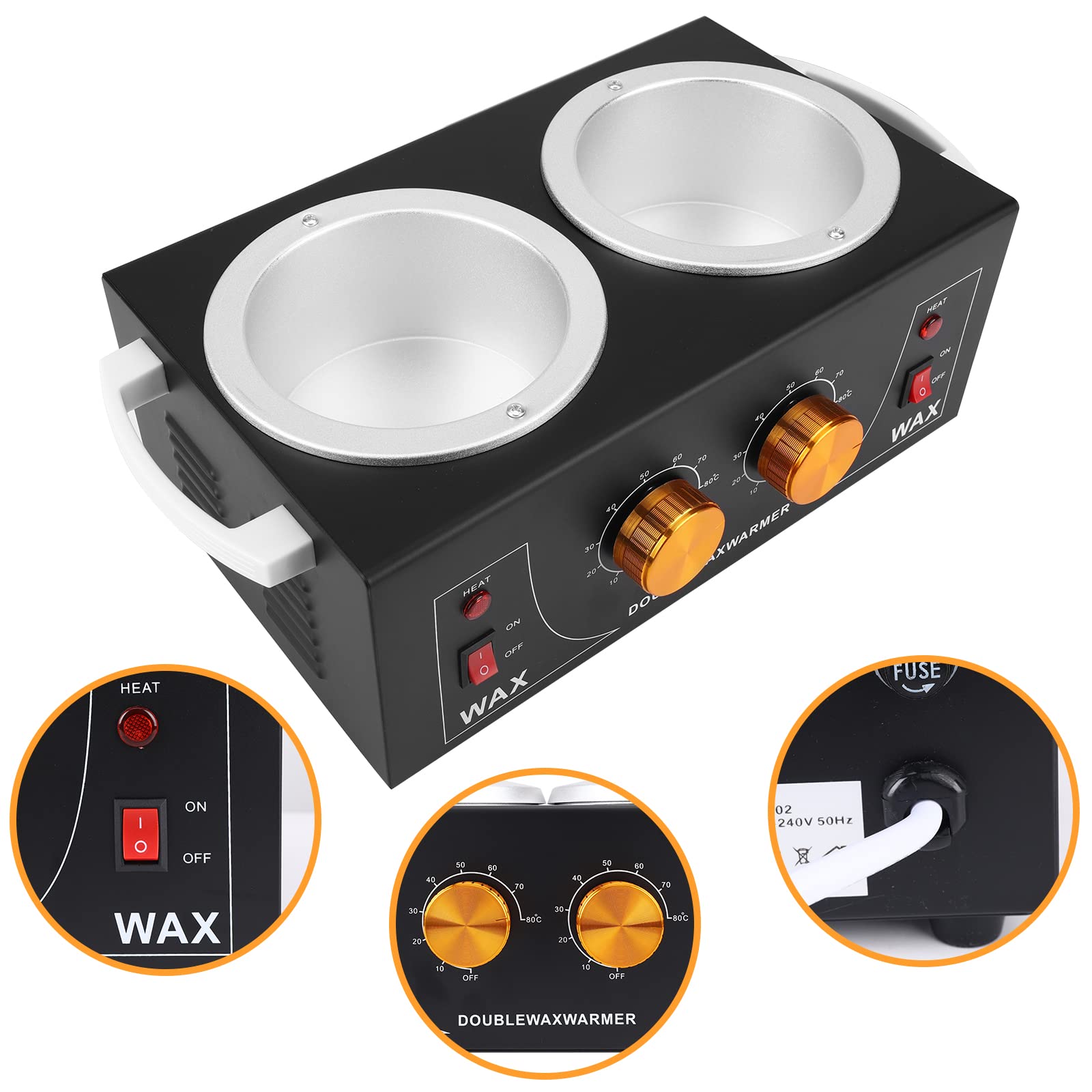 Upgraded Double Non-Stick Wax Warmer, Professional Electric Paraffin Heater With Adjustable Temperature For Facial, Skin Spa Equ