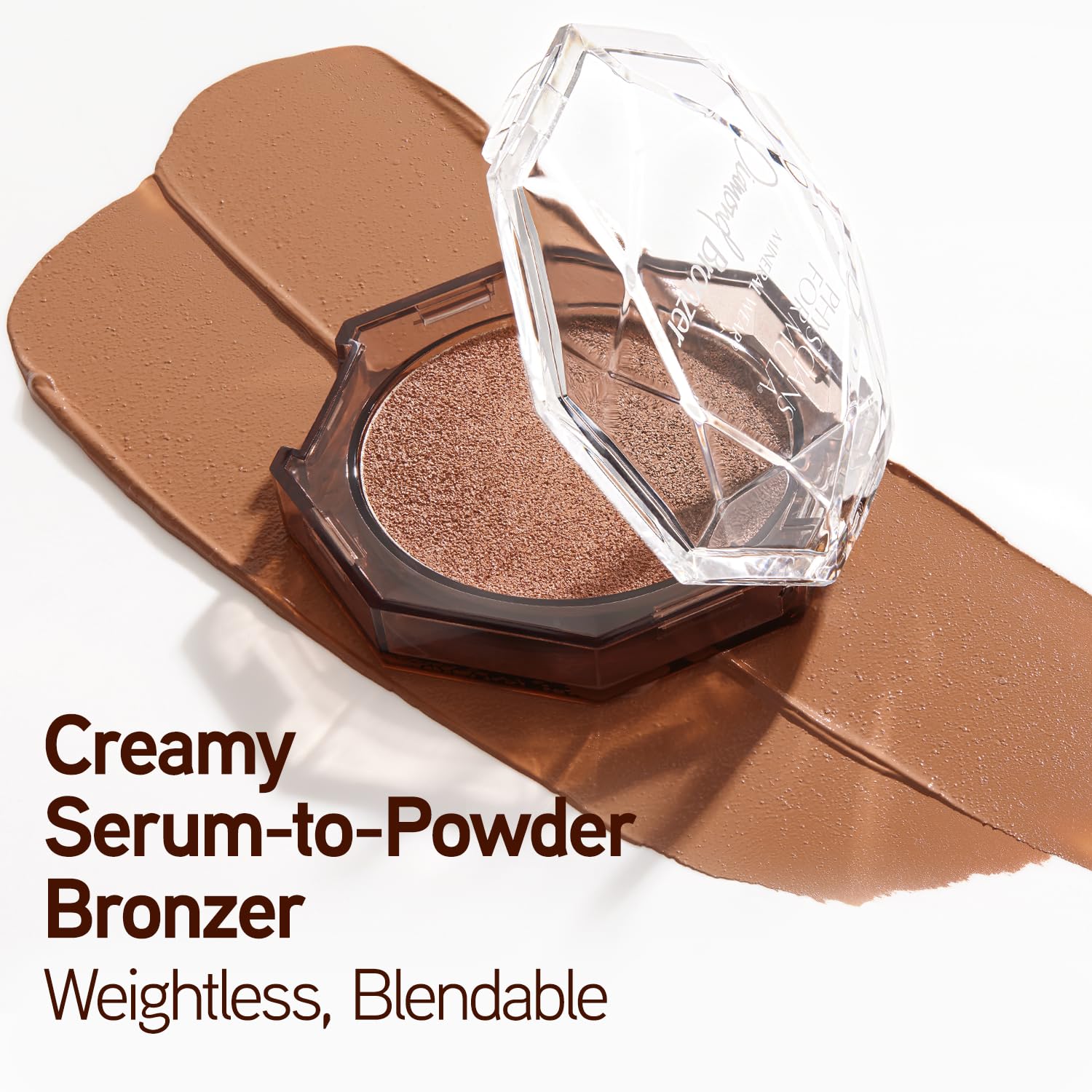 Physicians Formula Mineral Weardiamond Bronzer - Creamy Powder-Serum Hybrid, Weightless & Dewy Finish, Minimizes Appearance Of P