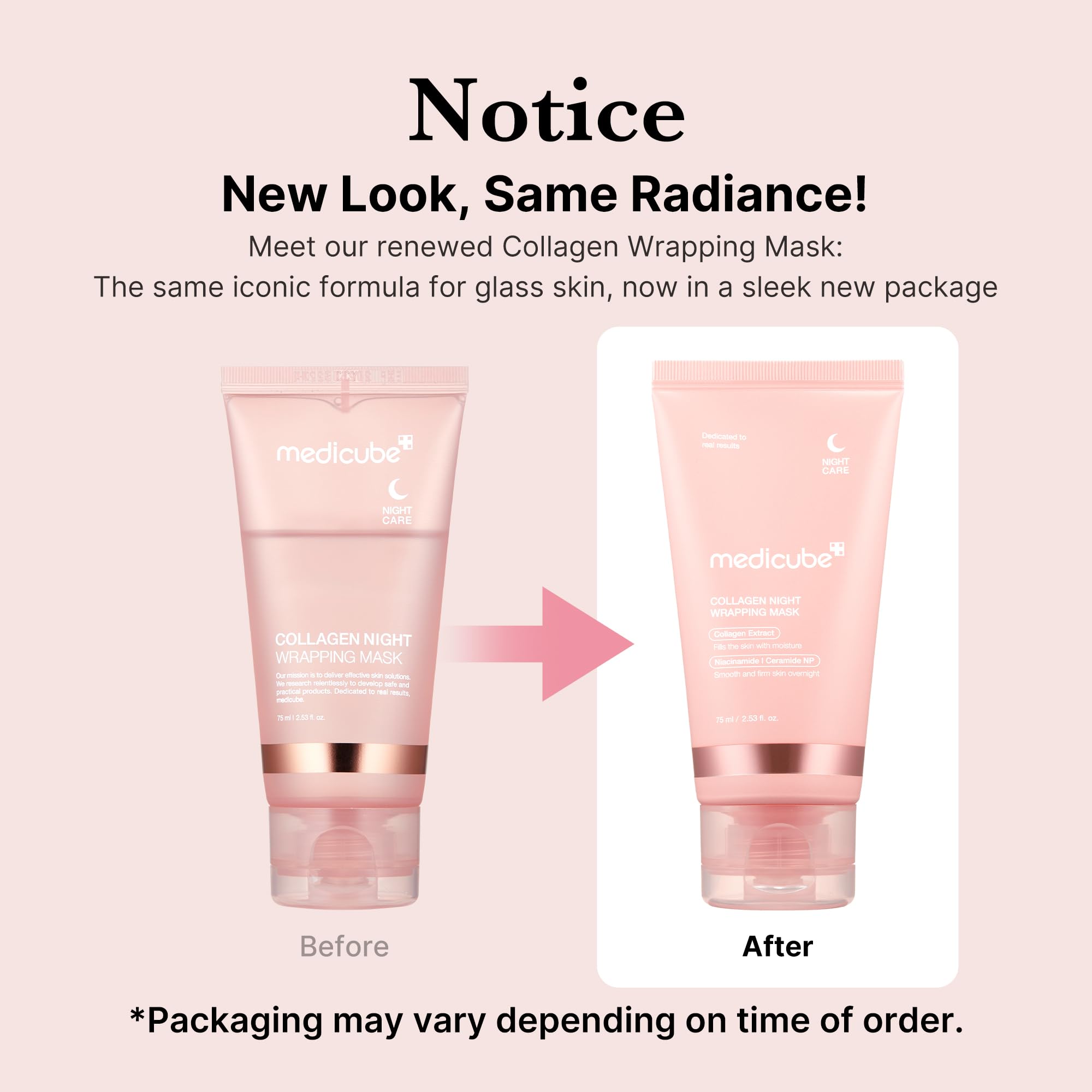 Medicube Collagen Overnight Wrapping Peel Off Facial Mask Pack - Elasticity & Hydration Care, Reduces Sagging & Dullness - Hydro