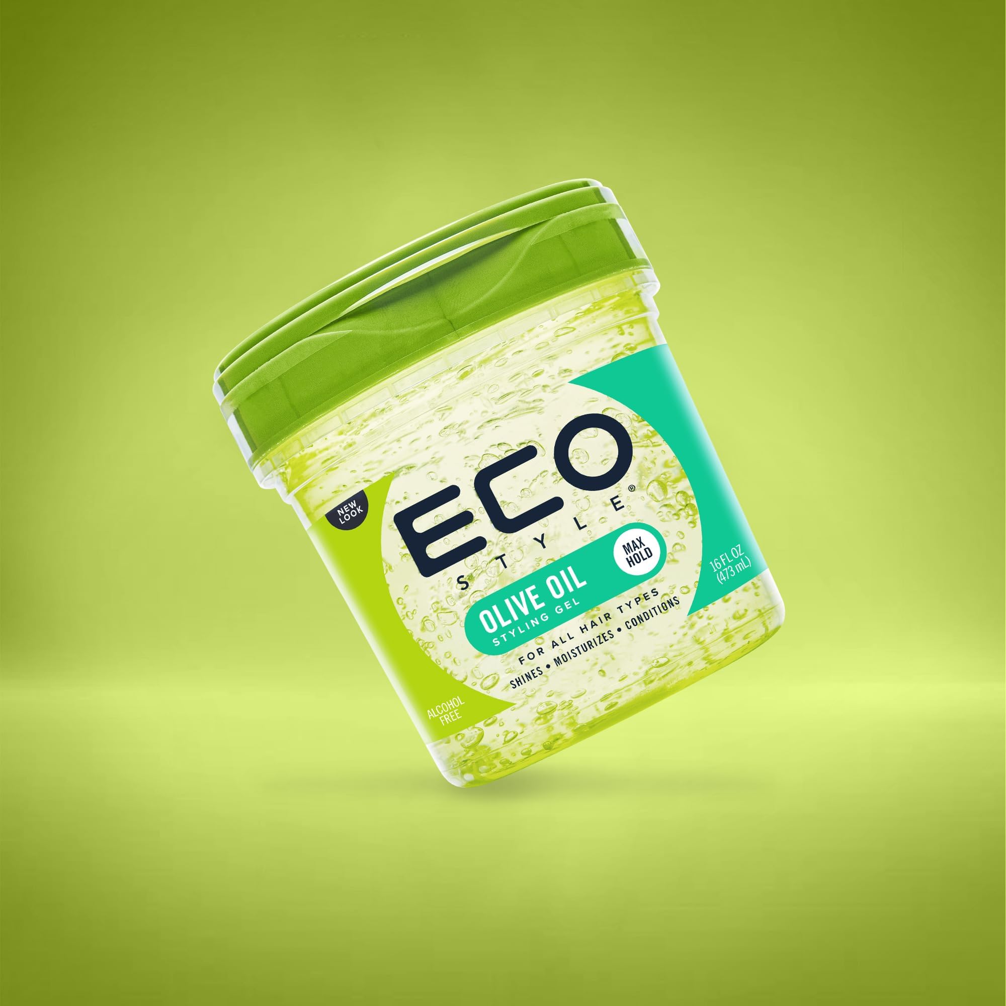 Eco Style Ecoco Style Gel Olive Oil-100% Pure Olive Oil-Adds Shine And Tames Split Ends-Weightless Style-Nourishes And Repairs-A