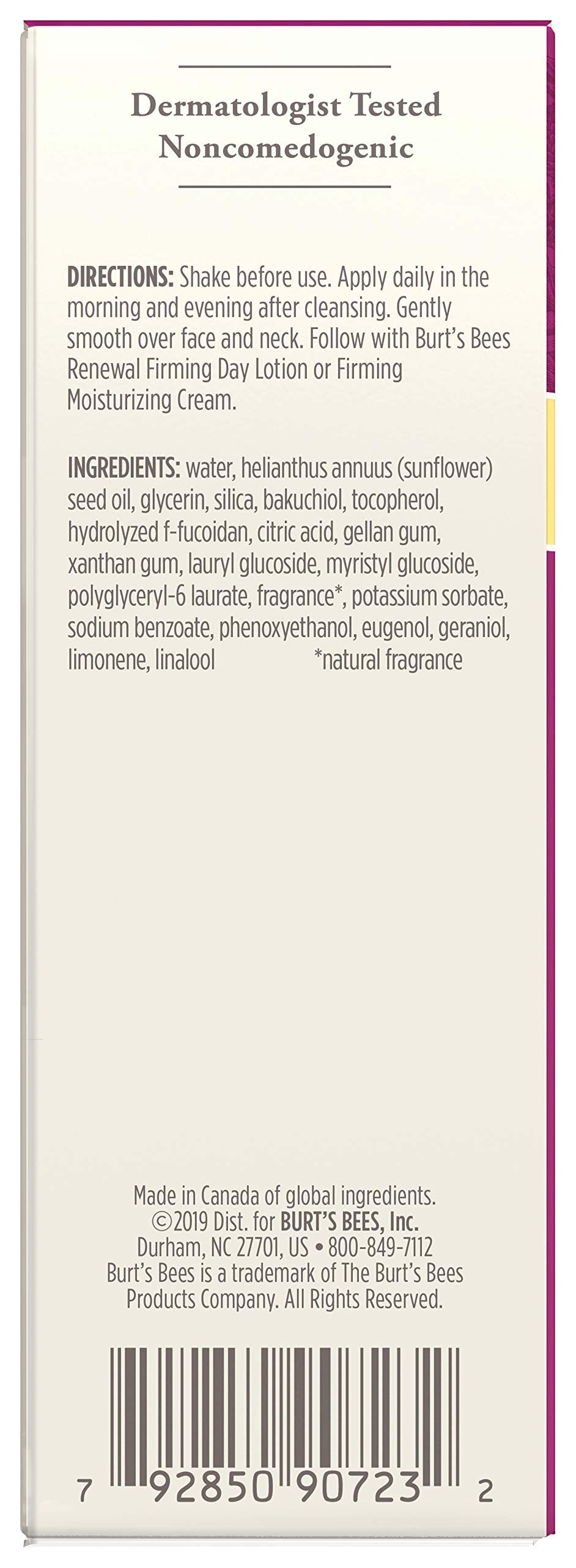 Burts Bees Renewal Intensive Firming Serum With Bakuchiol Natural Retinol Alternative     1 Ounce (Packaging May Vary)