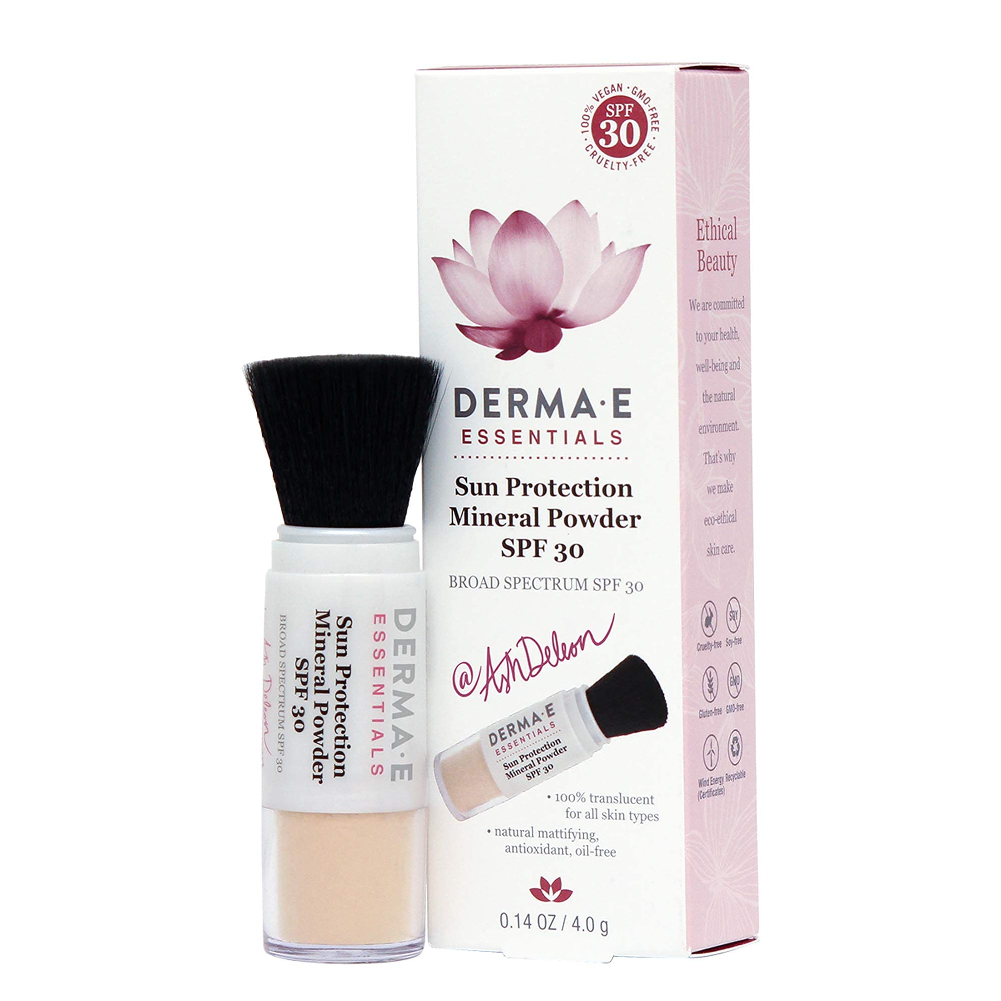 Derma E Sun Protection Mineral Powder Spf 30     All Natural Matte Face Powder Sunscreen     Non-Nano Zinc Oxide Powder Mineral