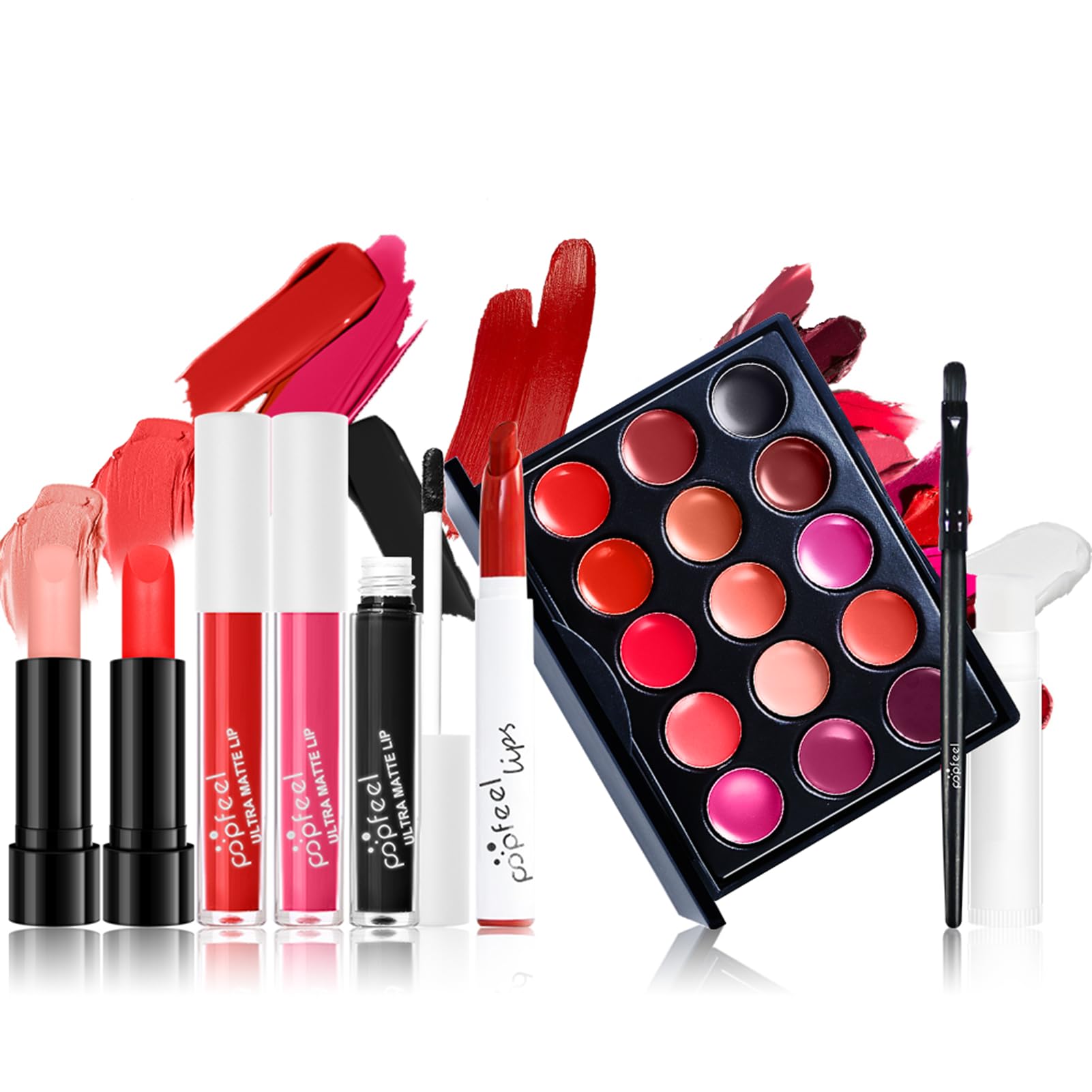 Lip Makeup Kits For Women, Lip Makeup Set For Beginners,Valentine'S Day Gifts For Women Girls, Lip Cosmetics Essential Bundle In