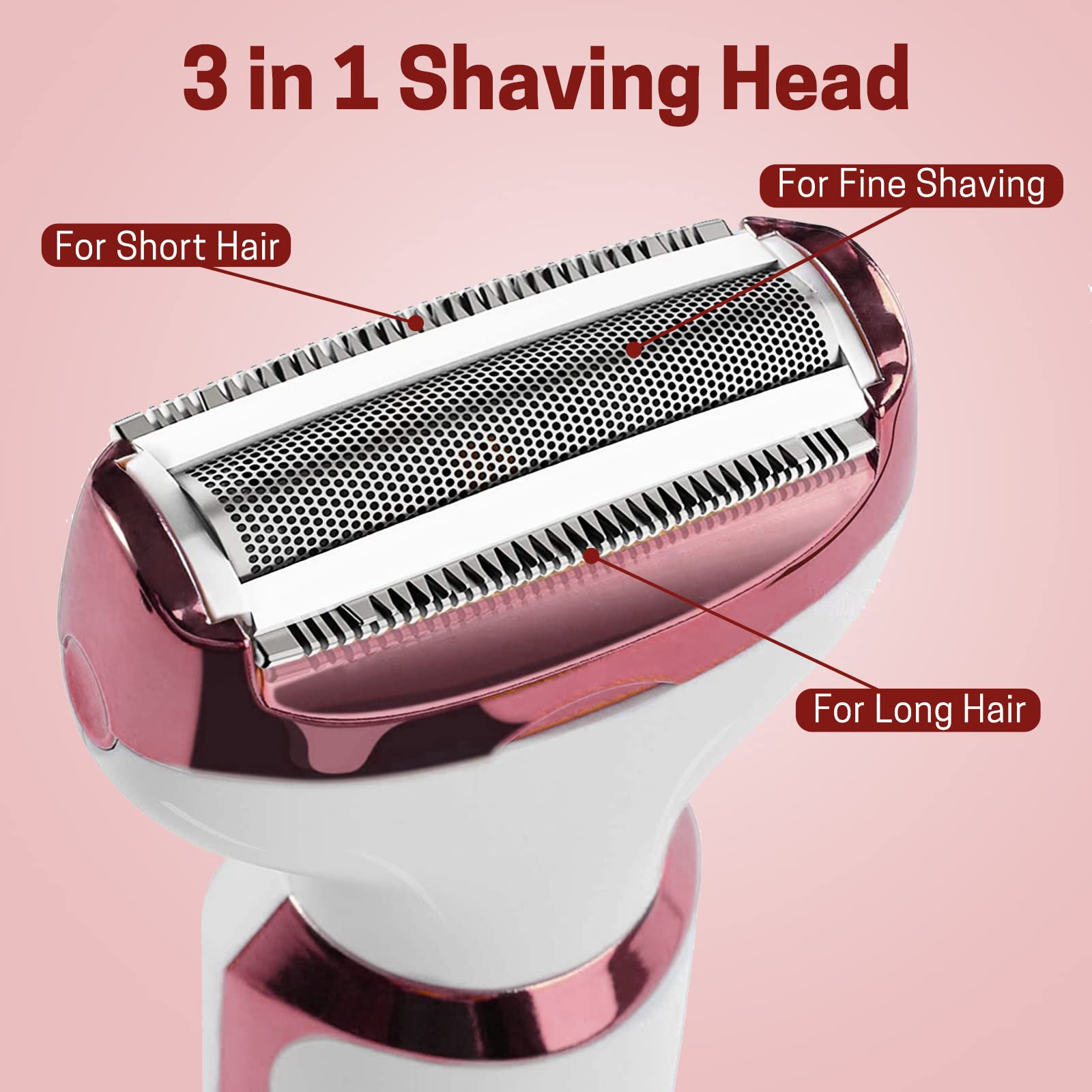 Vacto Electric Razors For Women, 4-In-1 Womens Facial Hair Removal, Face Shaver Ebrow Trimmer Pubic Shaver Bikini Trimmer Portab