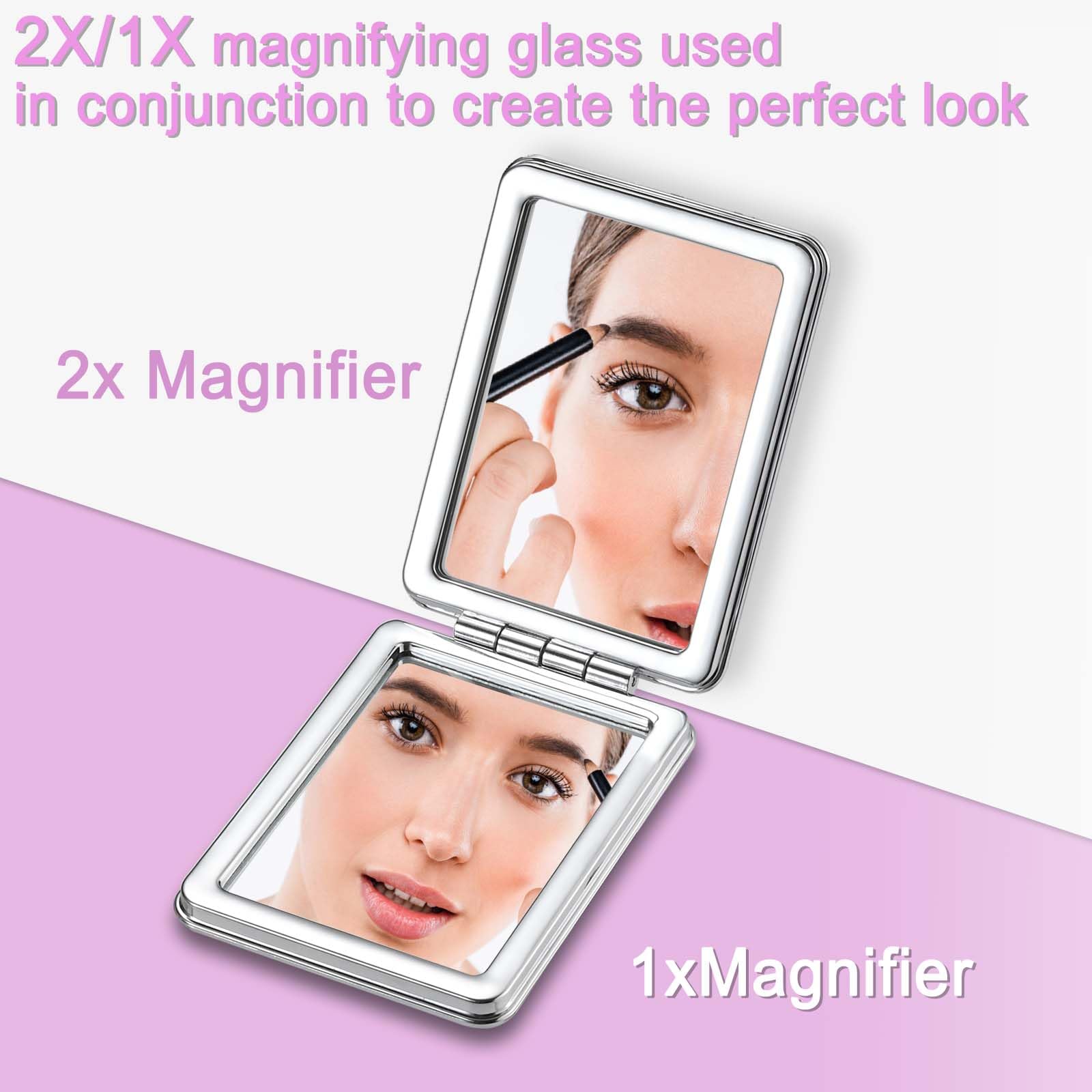 Dcdcee Pocket Mirror, Small Travel Mirror With Magnification, Portable Double-Sided Magnifying Cosmetic Mirror For Daily (Starry