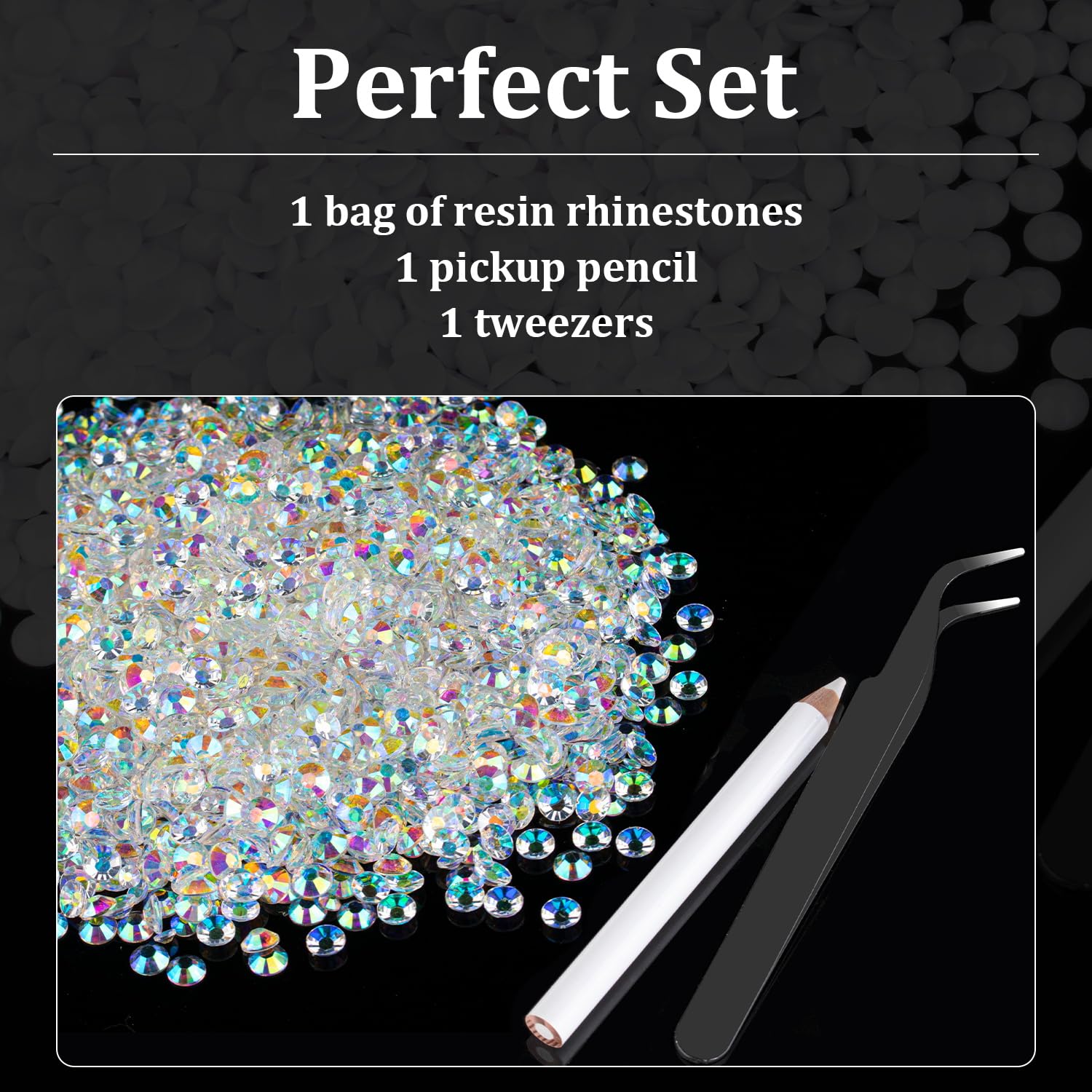8000Pcs 3Mm Resin Rhinestones Bulk, Transparent Ab Flatback Round Jelly Rhinestones Bedazzling Non Hotfix Crystal Gems Large Qua