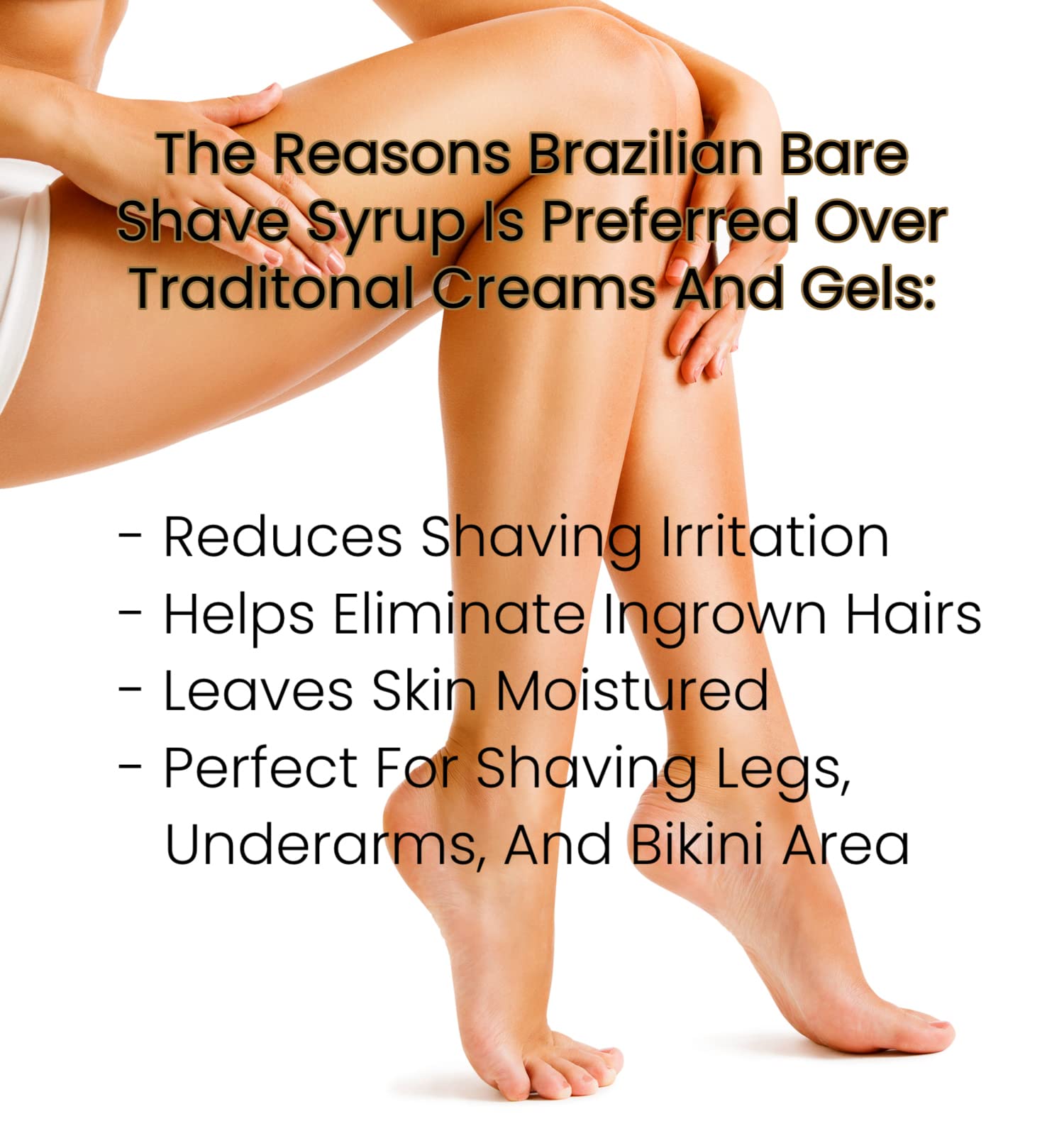 Brazilian Bare Tropical Coconut Extra Moisturizing Shave Syrup - Preferred Over Traditional Womens Shave Creams And Womens Shave