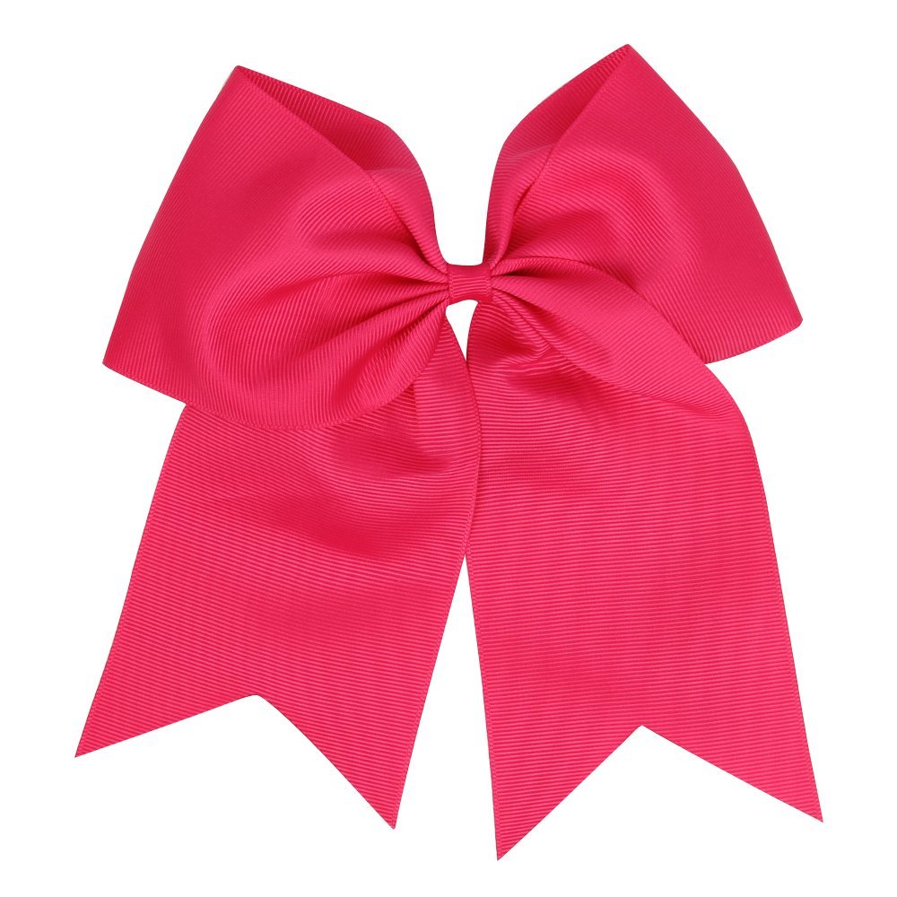 8 Inch Cheerleader Bows Ponytail Holder Cheerleading Bows Hair Tie(Multicolor)
