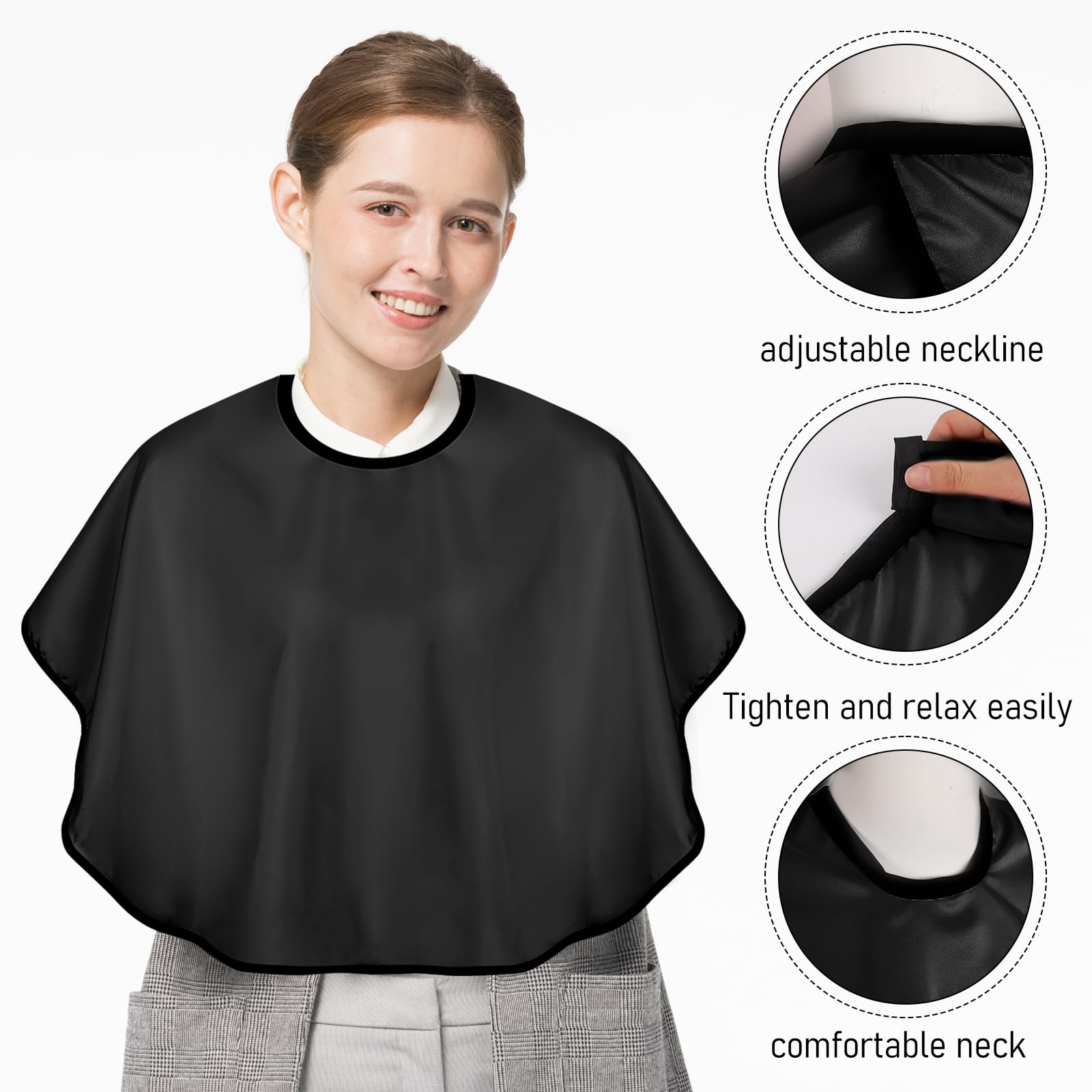 3 Pcs Makeup Capes Beauty Salon Makeup Bibs Shorty Smock For Clients Lightweight Comb-Out Beard Apron Hair Dye Capes Hair Salon