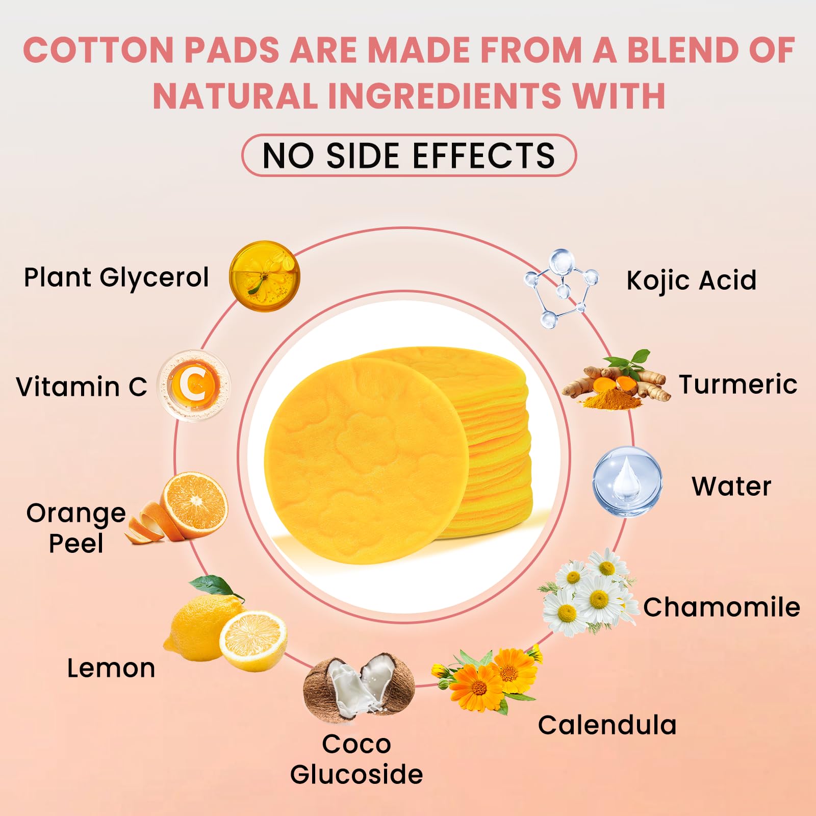 Turmeric Kojic Acid Cleansing Pads: Turmeric Cleansing Pad For Dark Spots - Turmeric Exfoliating Face Scrub Pads For Face And Bo