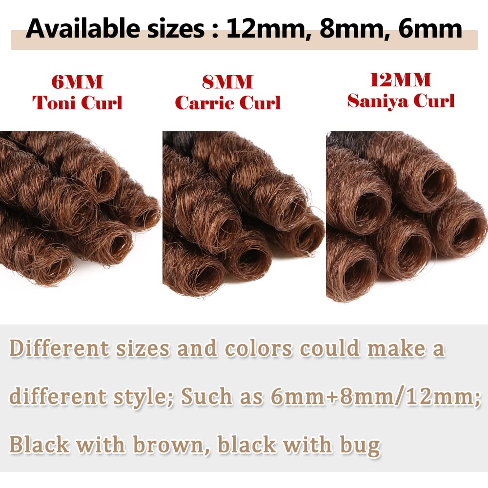 Phocas 10'' 3Packs Short Curly Crochet Hair Toni Curl Jump Wand Jamaican Bounce Crochet Hair For Black Women(6Mm 1B/30 Black To