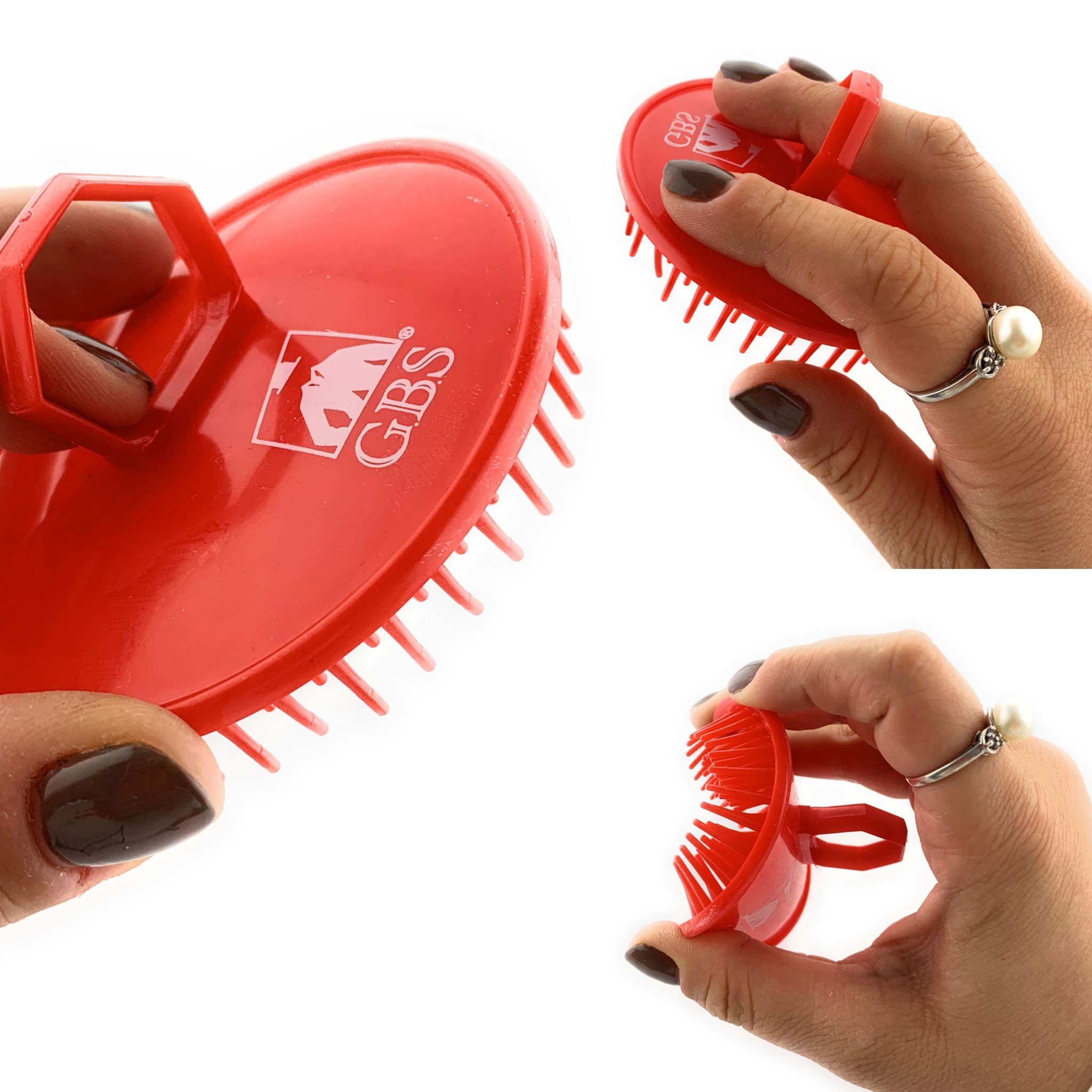 G.B.S Stylish Easy To Hold Hair Scalp Shampoo Brush #100 Scrubber Helps To Remove Dandruff, Promotes Hair Growth Head Massager B