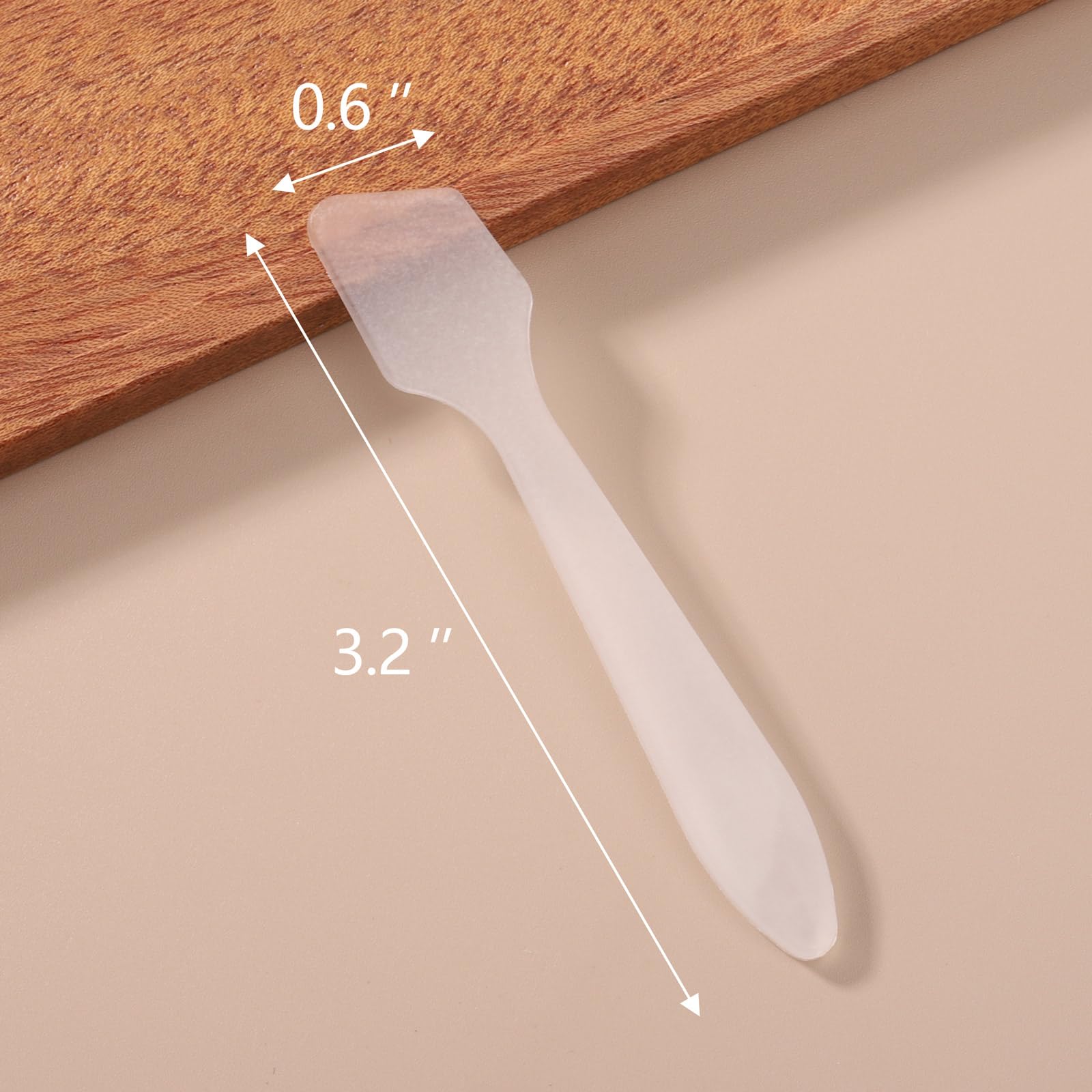 Tbestmax 300 Pcs Mini Cosmetic Spatulas 3.2'' X 0.6'' Disposable Makeup Spatulas Plastic Spatulas Clear Facial Creams Skin Care
