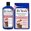 Dr Teals Pink Himalayan Bath Variety Gift Set (2 Pack, 82Oz Total) - 34Oz Foaming Bath, 48Oz Bath Soak - Restore & Replenish For