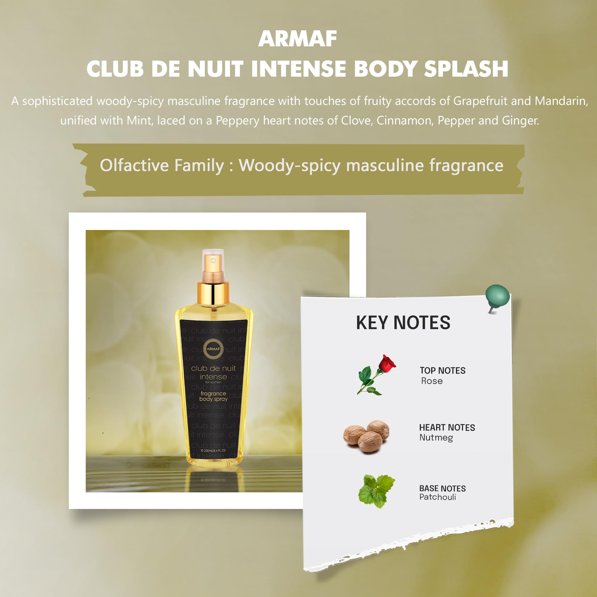 Armaf Club De Nuit Intense Women Body Spray 8.4 Oz