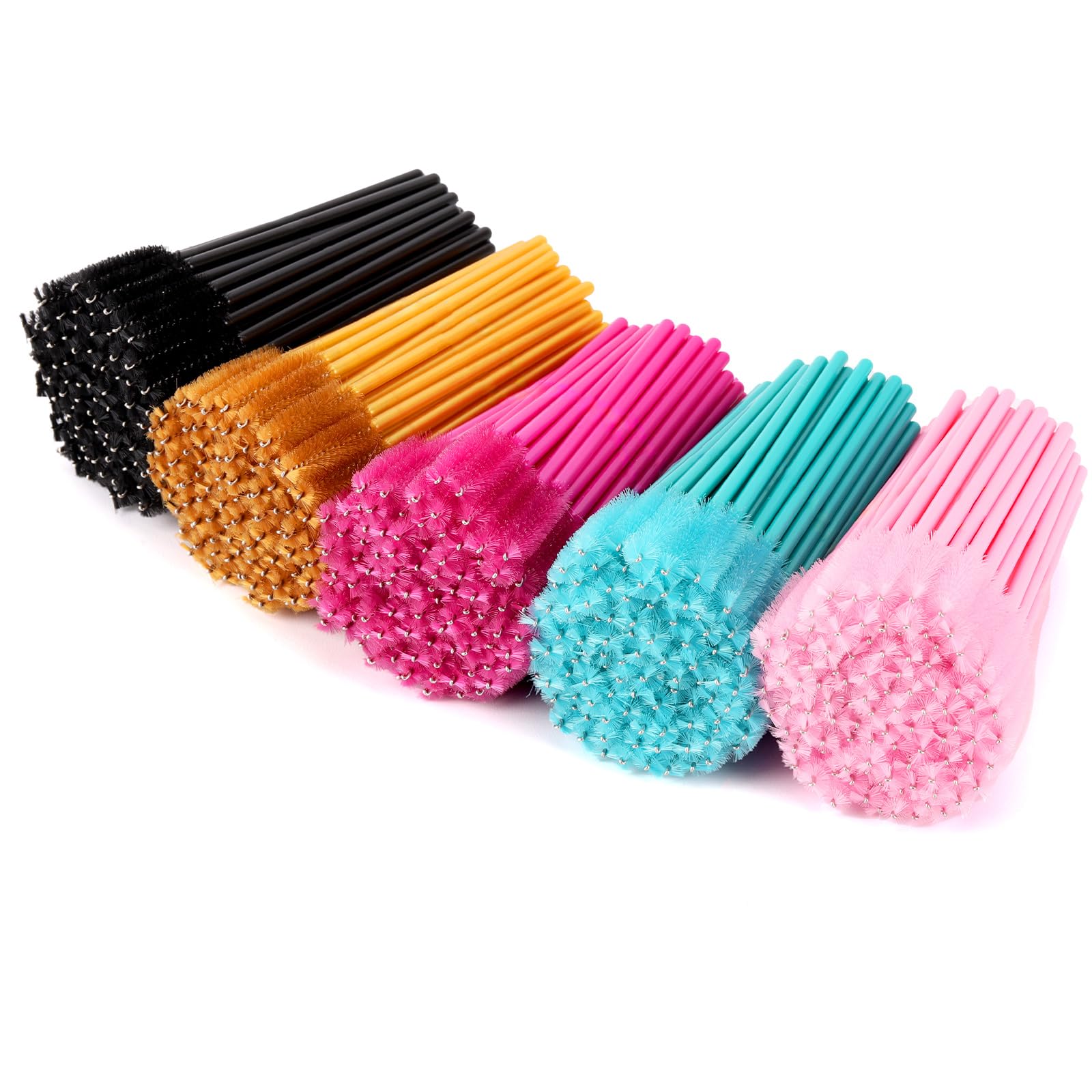 Tbestmax 500 Disposable Mascara Wands Eyelash Brush Spoolies for Eyebrow Eye Lash Extension, Makeup Brushes Applicators Kits - 5