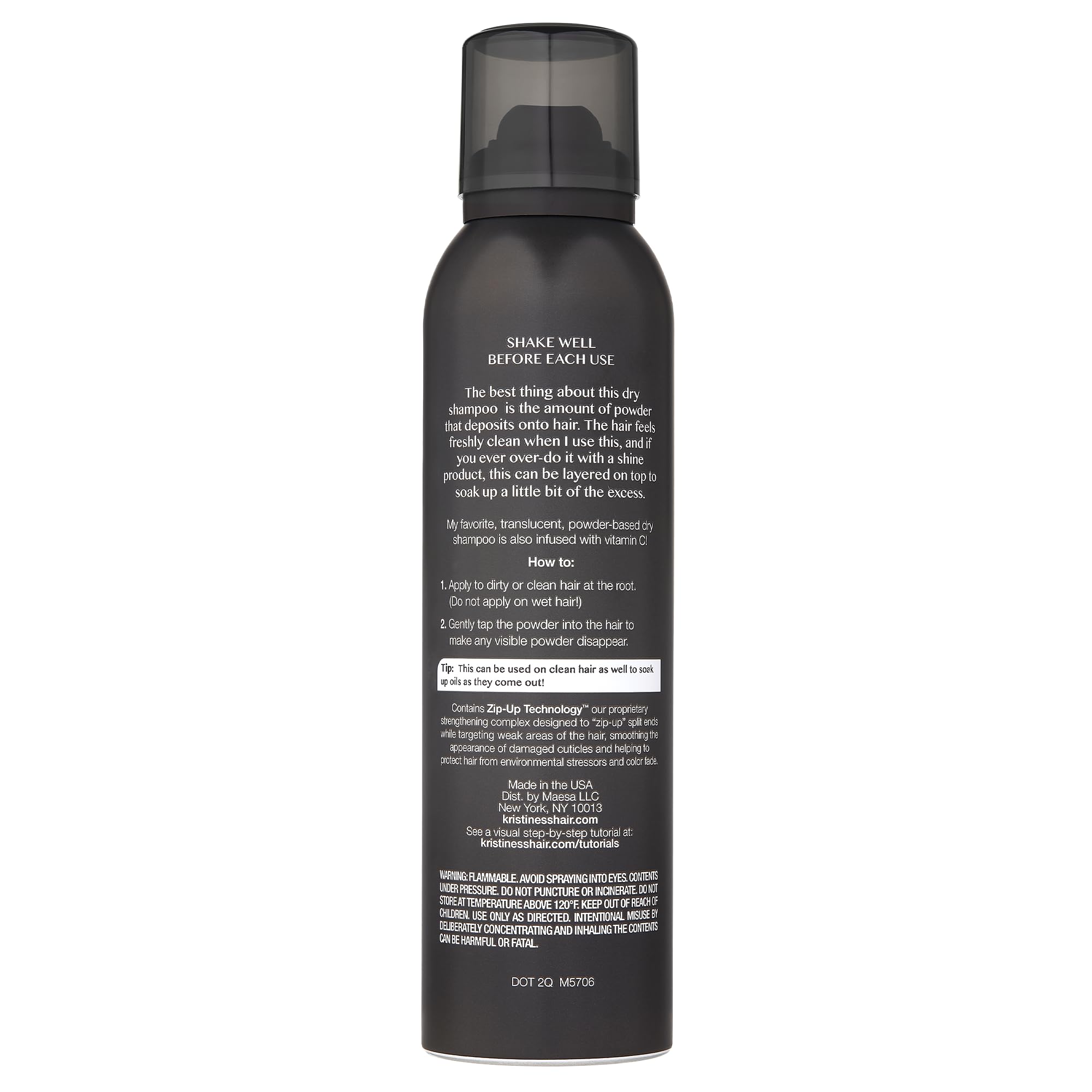 Kristin Ess Hair Style Reviving Dry Shampoo With Vitamin C For Oily Hair, Blonde And Brunette Hair, Dry Shampoo Powder Spray For