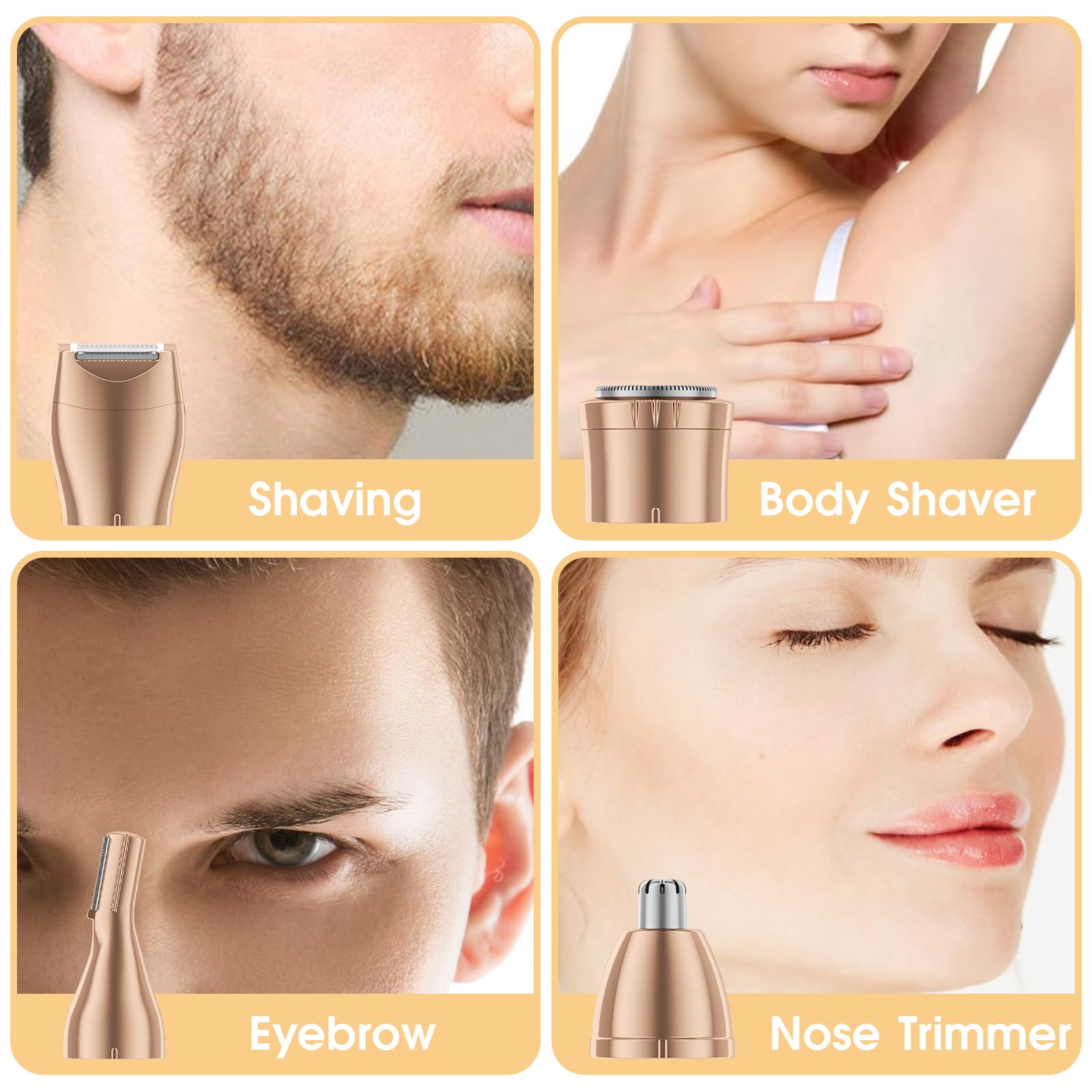 Blibee Groin Hair Trimmer For Men ,Waterproof Electric Shaver And 4 In 1 Mens Grooming Set, Deluxe Body Shaver Groomer, Wet/Dry