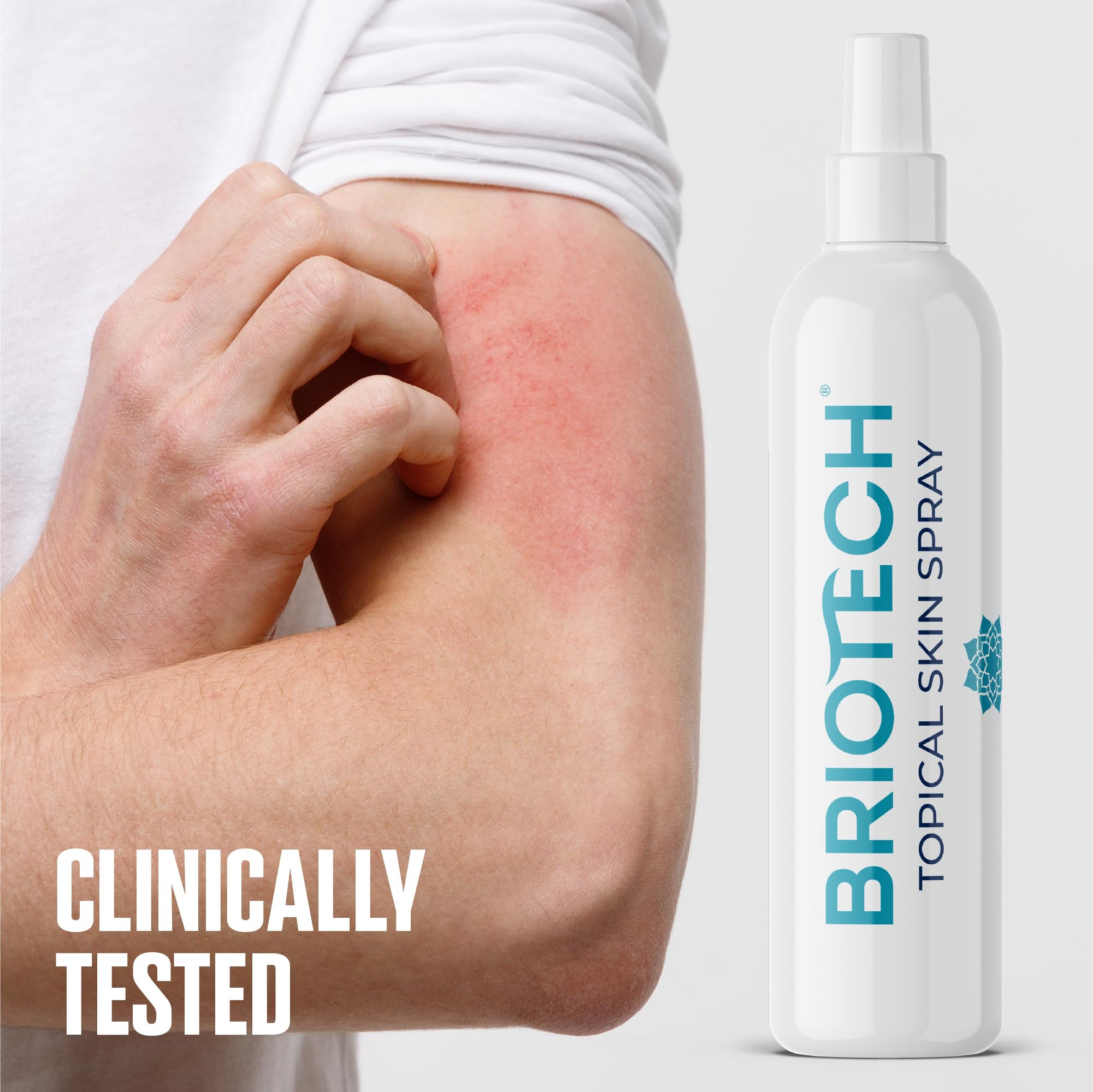 BRIOTECH Hypochlorous Acid Skin Spray for Body & Face, Eyelid Cleanser, Calms Redness, 4 oz, 2 Pack