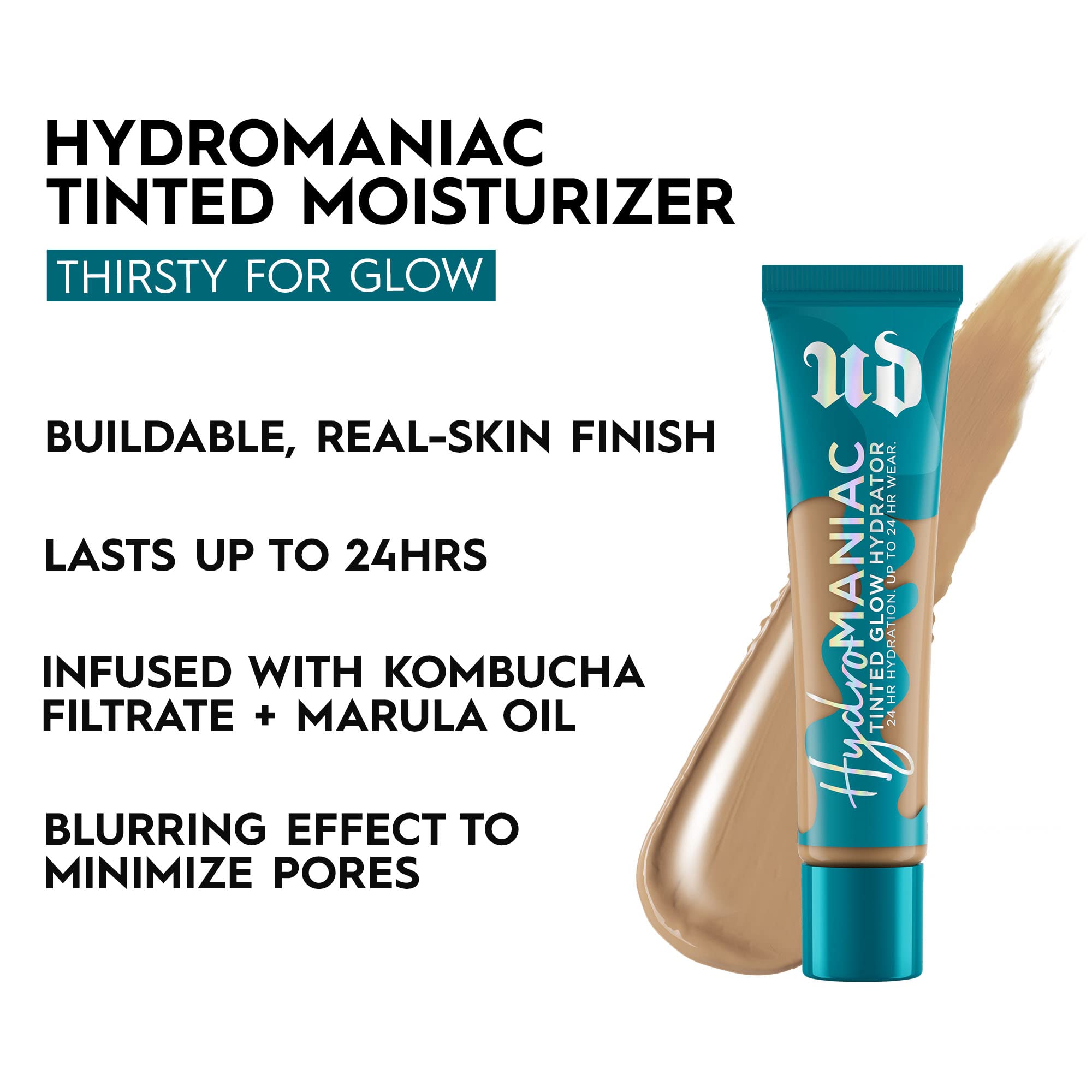Urban Decay Hydromaniac Dewy Foundation (41 Light Medium Neutral), Hydrating Tinted Moisturizer For Dry Skin, Buildable Medium C