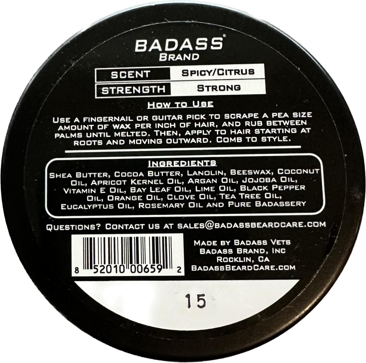 Badass Beard Care Beard Wax For Men - The Pirate Scent, 2 Oz - Softens Beard Hair, Leaves Your Beard Looking And Feeling More De