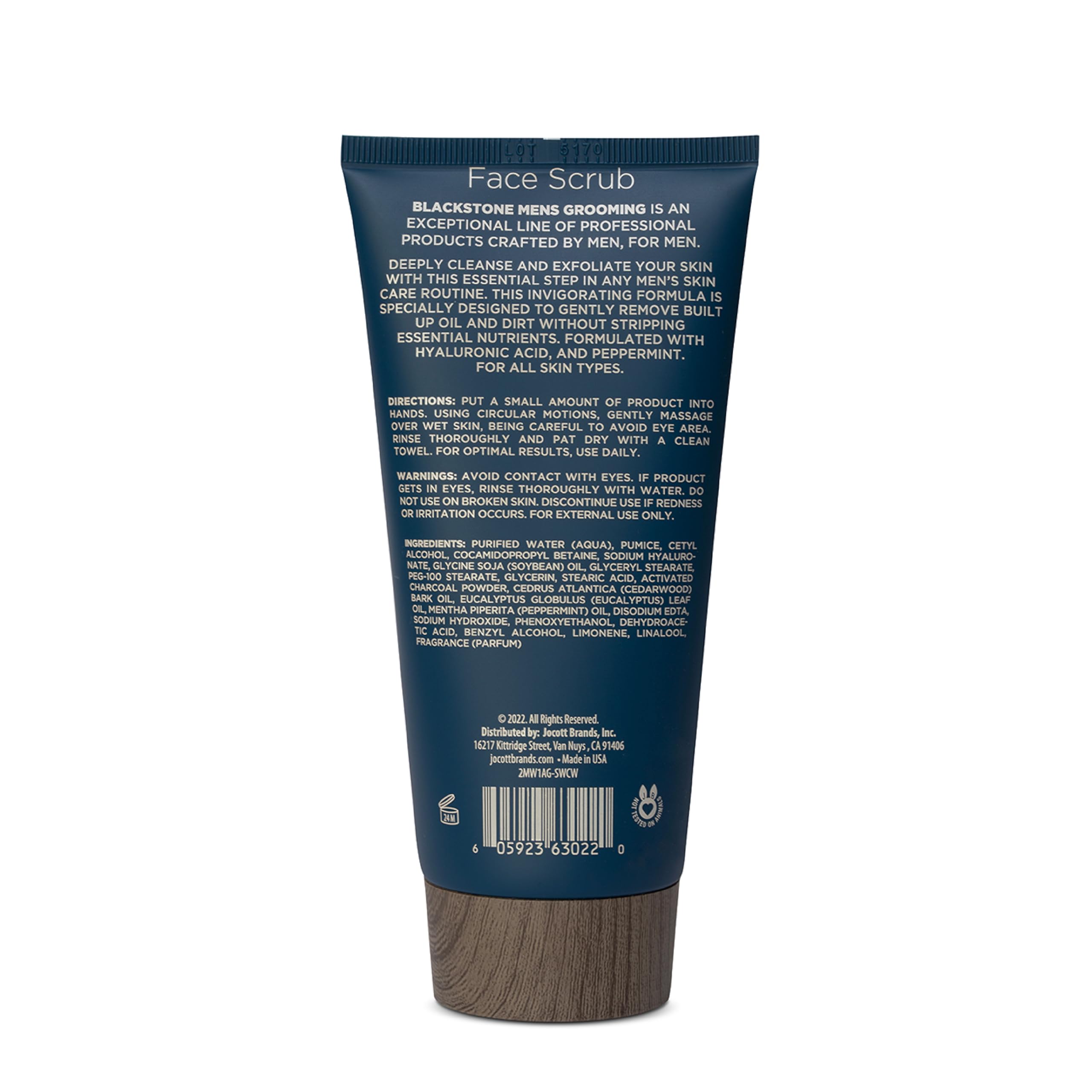 Blackstone Men'S Grooming 2-In-1 Facial Scrub & Shave Gel With Hyaluronic Acid And Peppermint - Cleanse & Exfoliate | Hydrates S