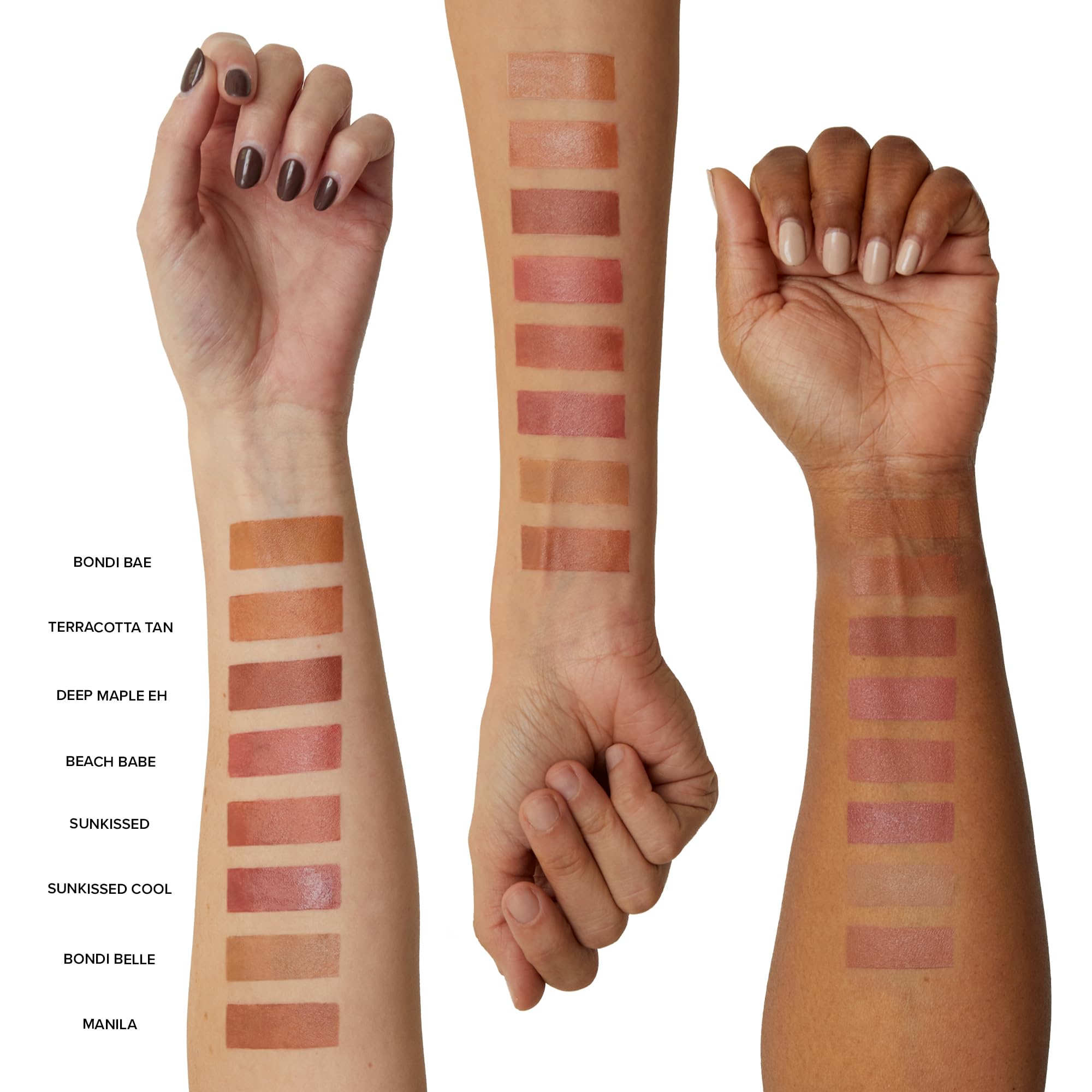 Nudestix Nudies Matte Cream Bronzer 3-In-1 All Over Face Colour For Face, Eyes, And Lips W/Blending Brush (Deep Maple Eh)
