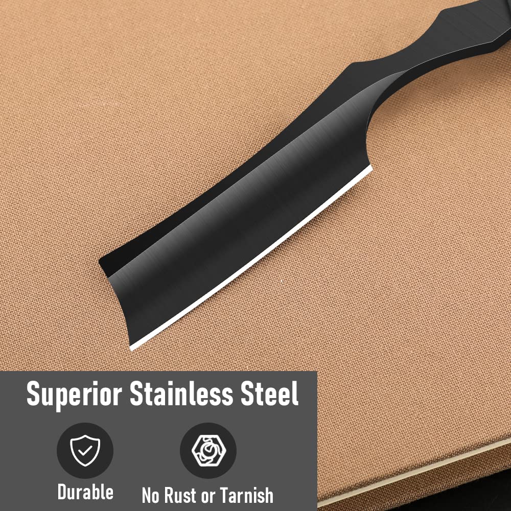 Straight Razor With Strope - Professional Straight Edge Barber Razor Premium Stainless Steel Shaver Razor With Shaving Strop For