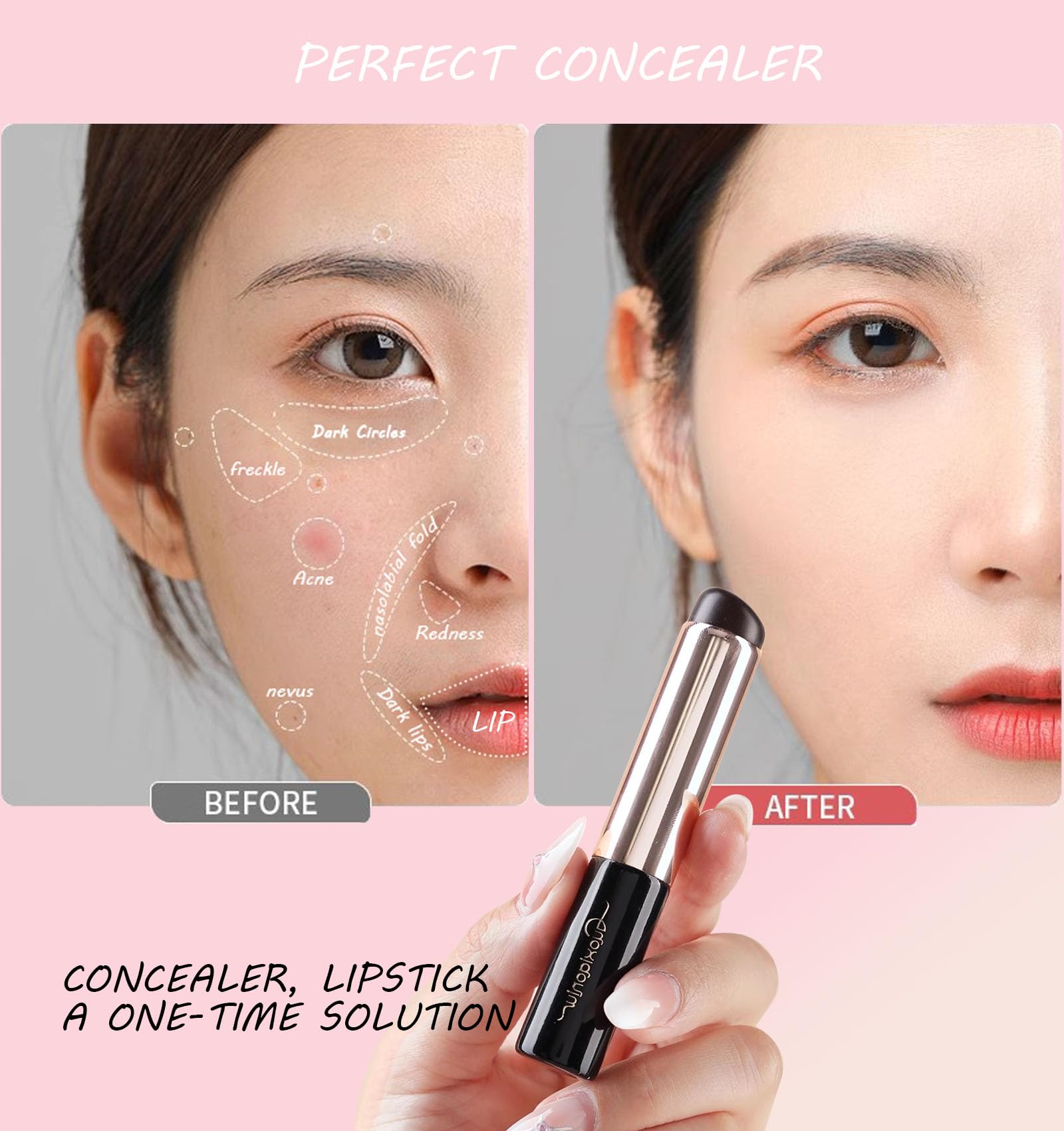 Mini Concealer Lip Oil Brush For Concealer, Lipstick, Lip Mask,Makeup Dip Lip Gloss,Apply Lipstick Easily Travel Lip Balm Brush