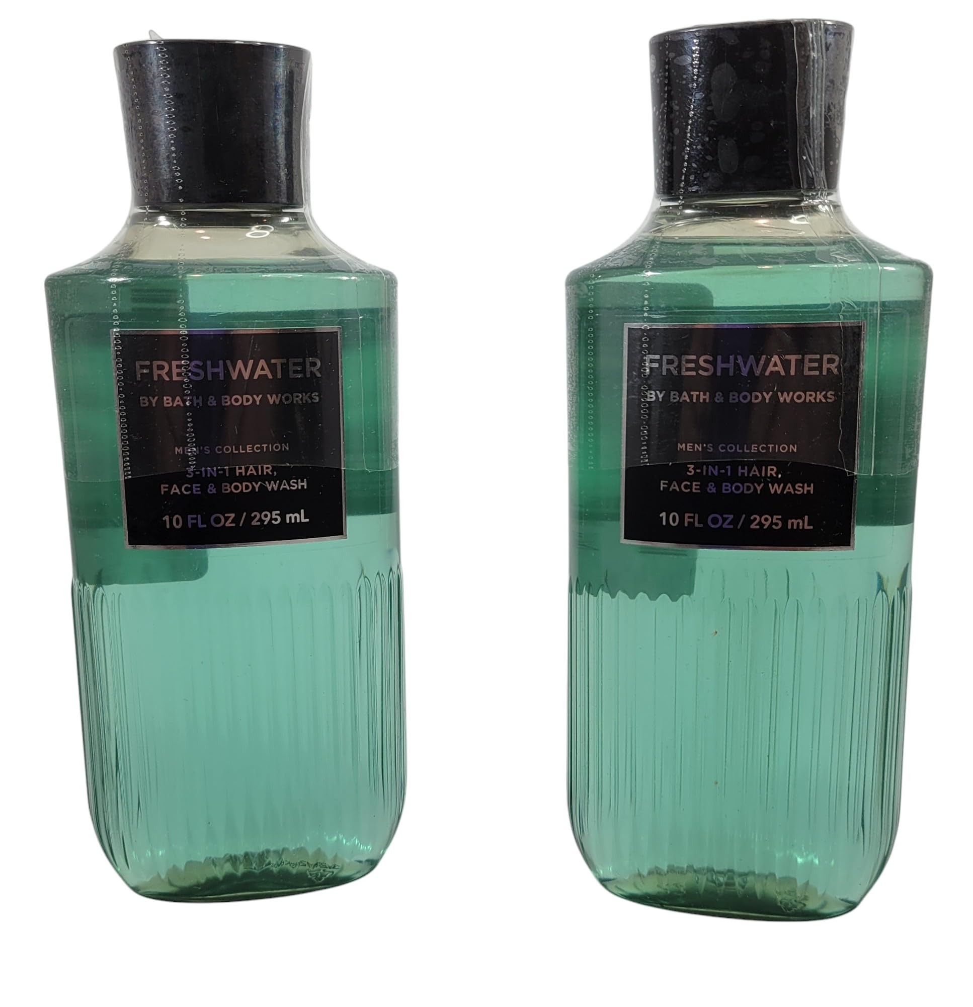 Bath And Body Works Mens Collection Freshwater 2 In 1 Hair And Body Wash 10 Oz. 2 Set.