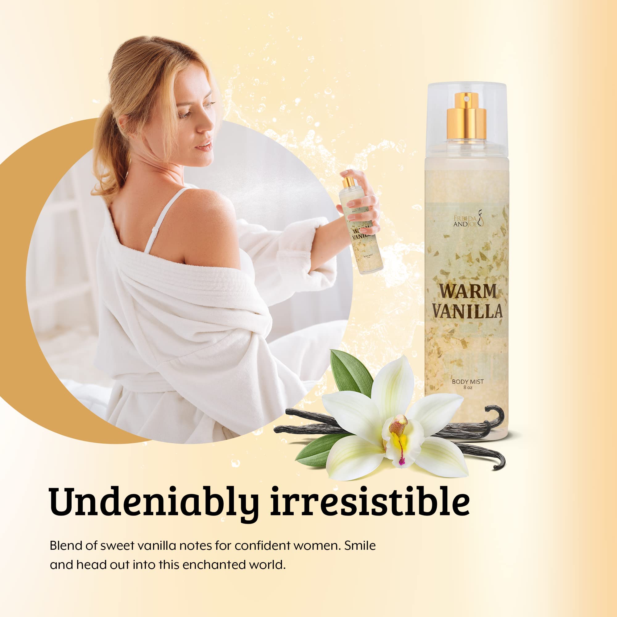 Warm Vanilla Unisex, Womens Perfume Fragrance Body Mist & Sprays, Women'S Fruity Luxury Scented Gifts & Presents, 8 Oz Fine Mist