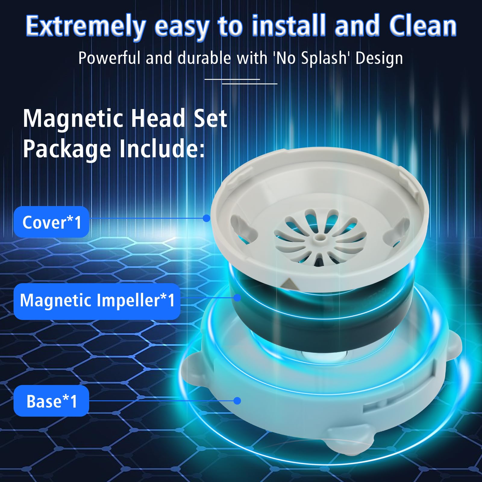 Ximoon 2 Pack Magnetic Head Bf-004 Replacement For Luraco Jet Motor Pedicure Spa Chair Part, Pedicure Spa Tubs Contains Propelle