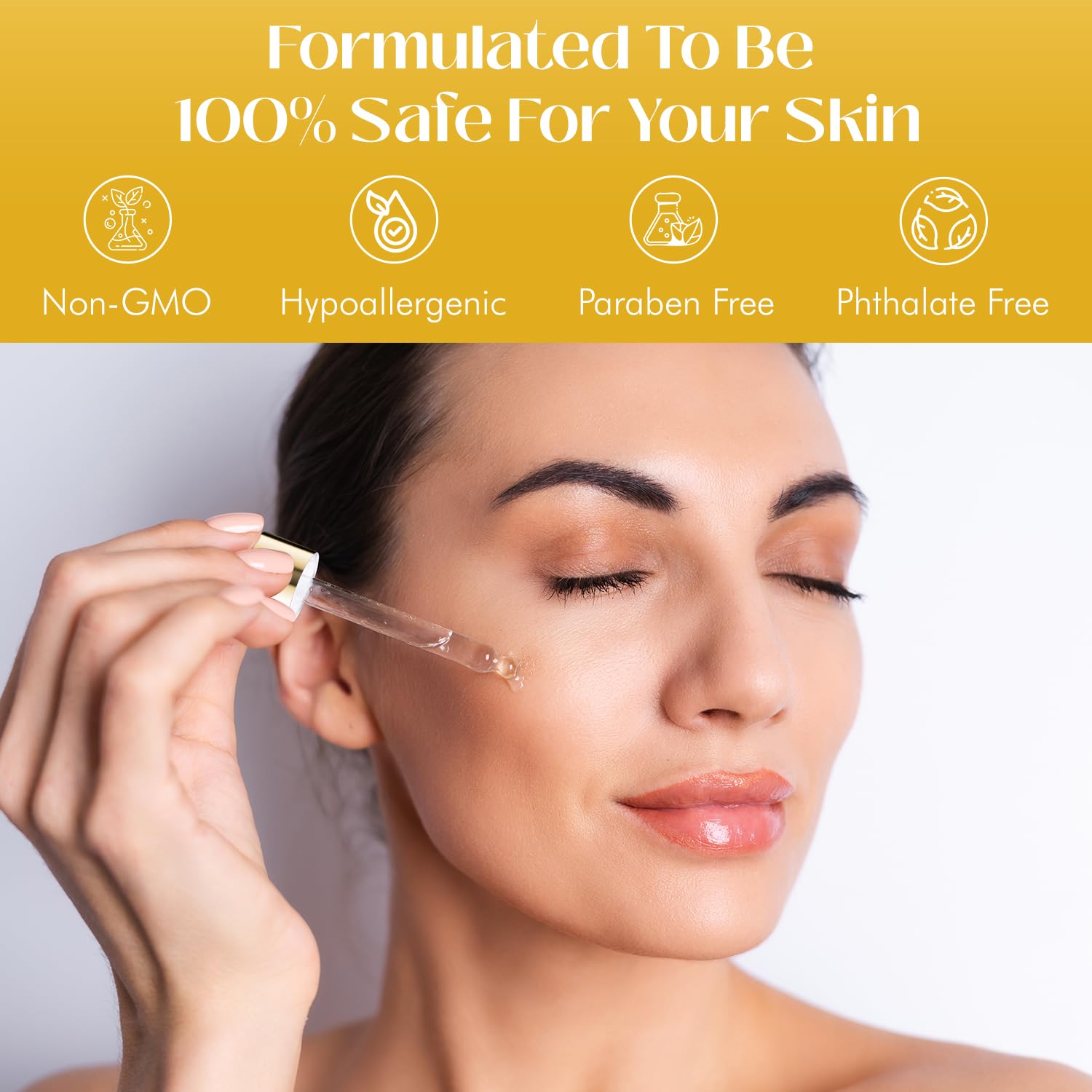 24K Gold & Collagen Serum For Face - Anti Aging Wrinkle Treatment, Deeply Hydrating Nourishing & Lightweight Korean Skin Care -