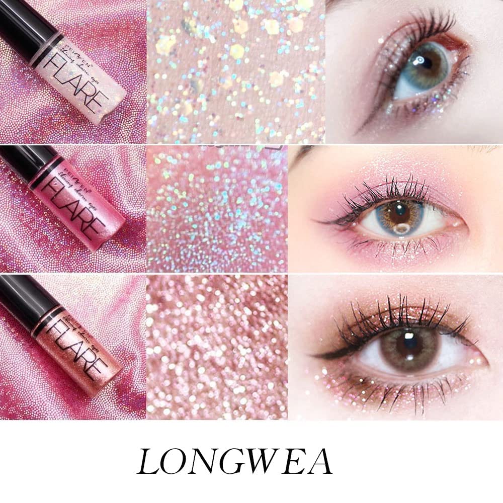 10Pcs Waterproof Glitter Eyeliner Liquid Glitter Eyeshadow Sticks Kit.Longwearing Sombras De Ojos Profesional Makeup Glitter For