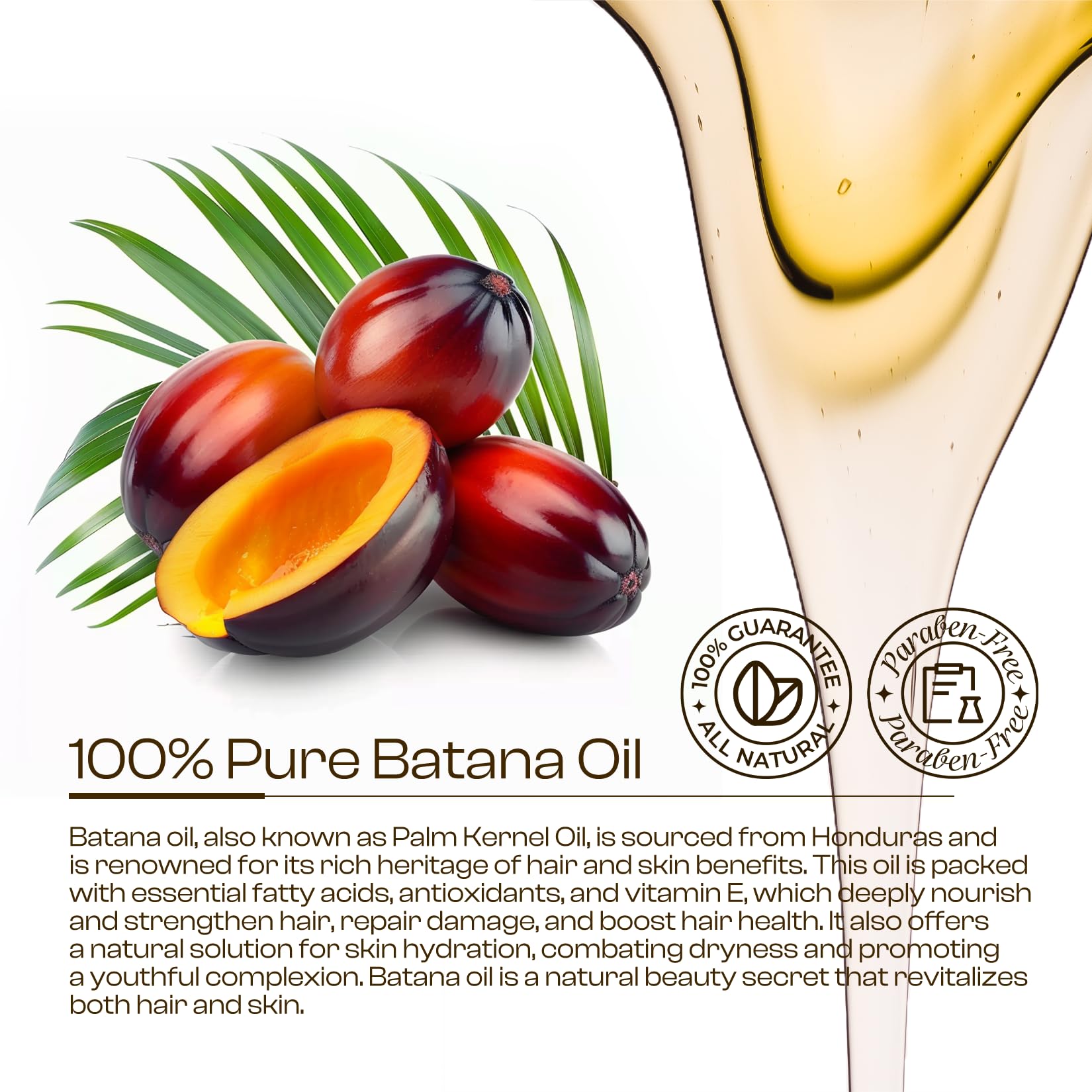 Sadoway Batana Oil For Hair Growth: Natural Pure Batana Oil Prevent Hair Loss Split Ends Elimination Repair Damaged Dry Permed H