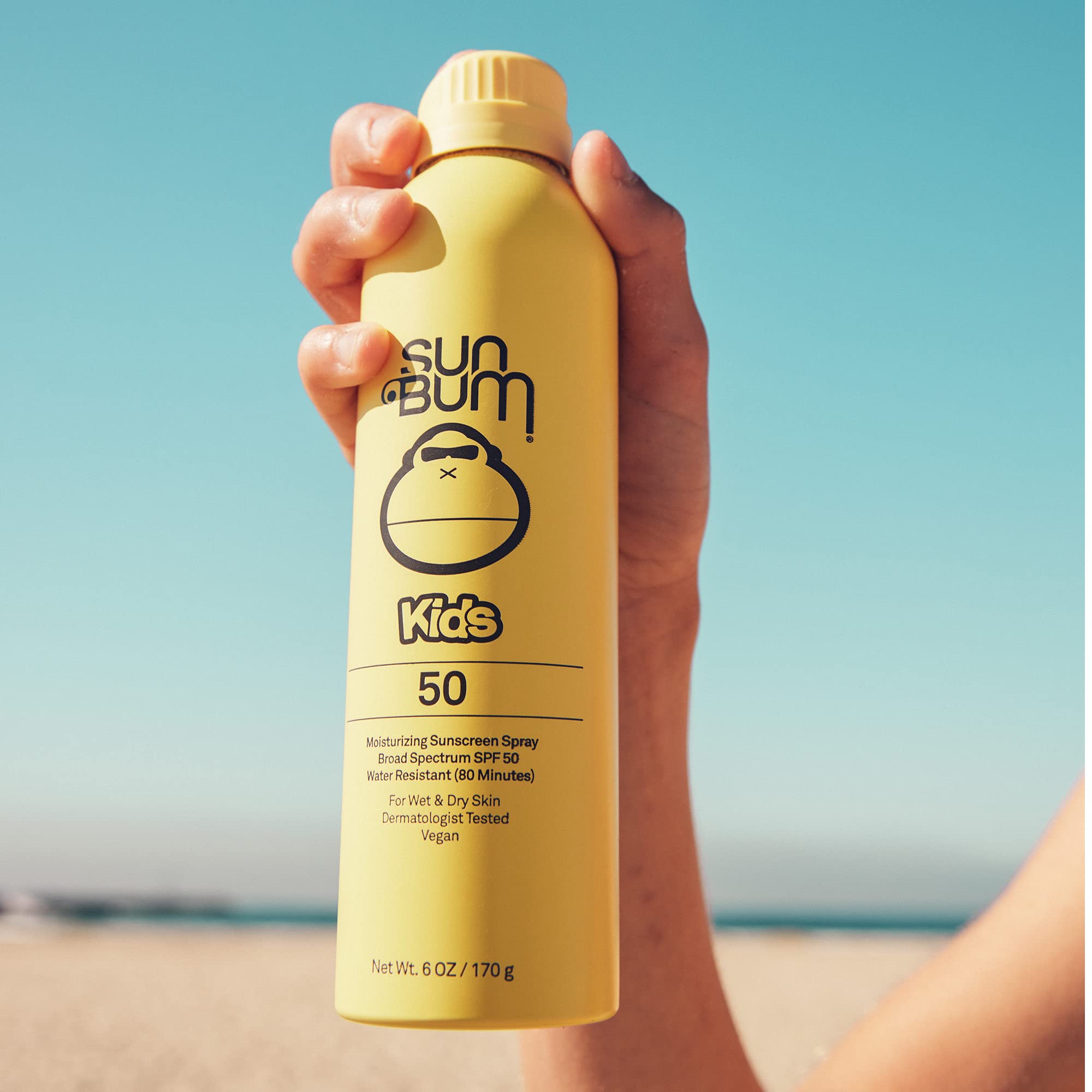 Sun Bum Kids Spf 50 Clear Sunscreen Spray | Wet Or Dry Application | Hawaii 104 Reef Act Compliant (Octinoxate & Oxybenzone Free