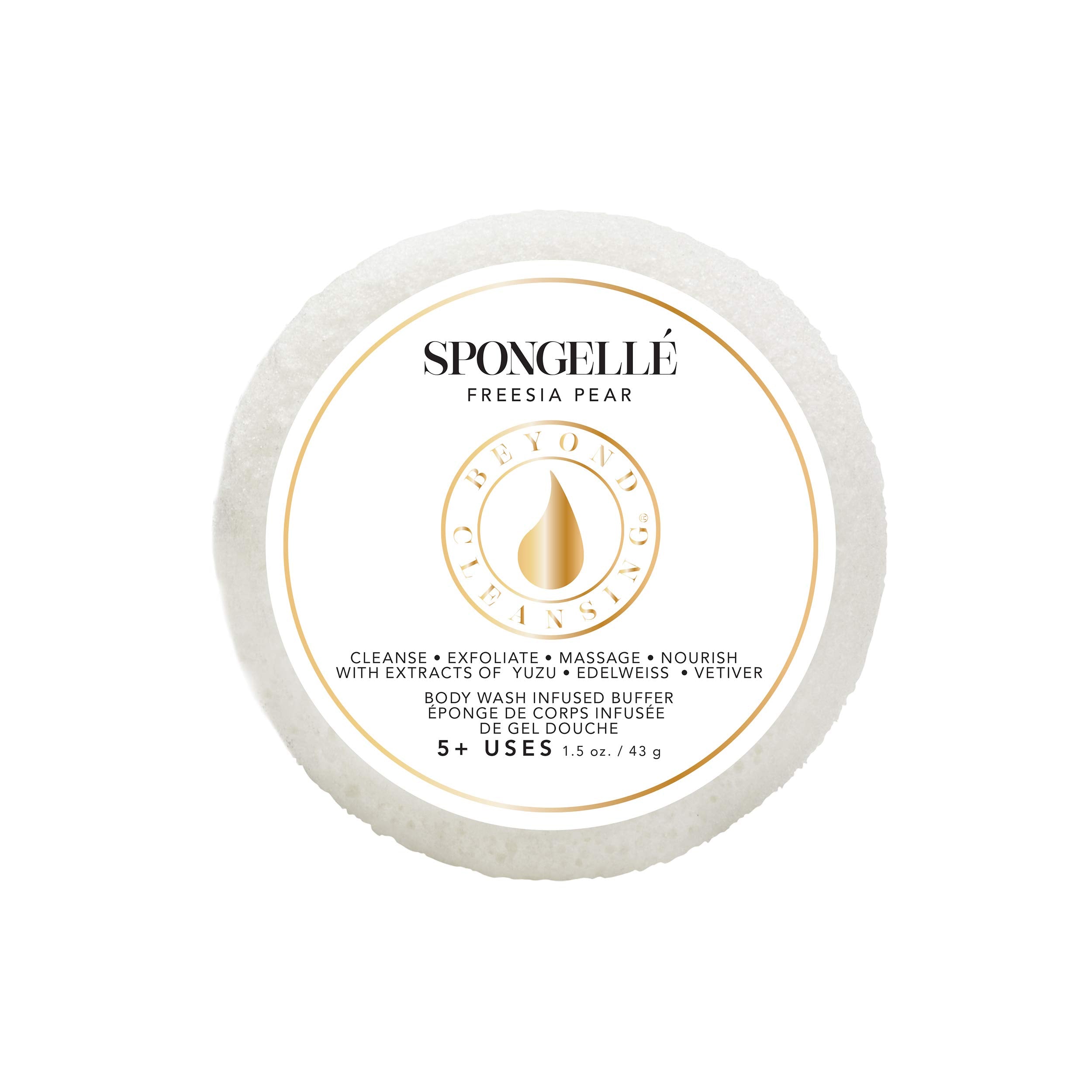 Spongelle Travel Size Spongette Body Wash Infused Buffer (Freesia Pear)