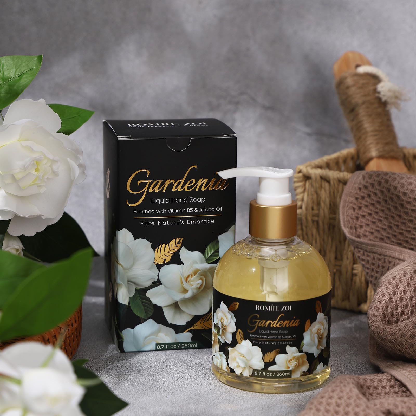 Romiie Zoi Liquid Hand Soap With Gift Box - Gardenia - 260Ml/ 8.7 Fl.Oz