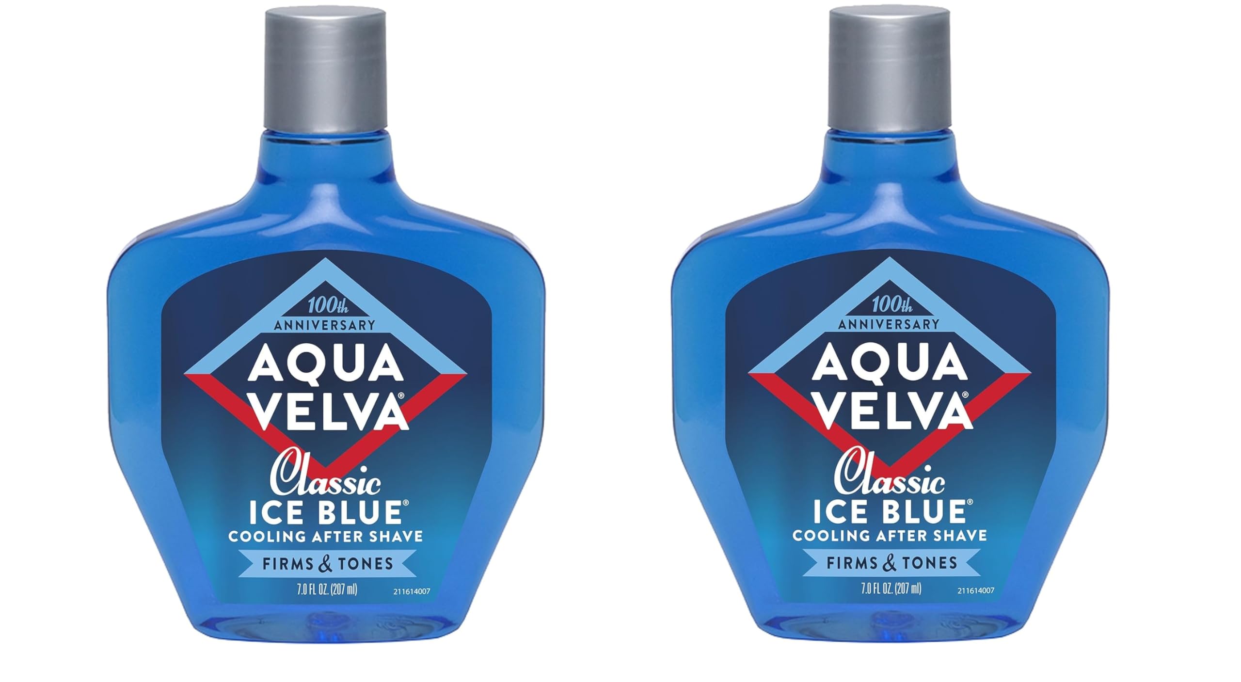Aqua Velva After Shave, Classic Ice Blue, Soothes, Cools, and Refreshes Skin, 7 Ounce - Pack of 2