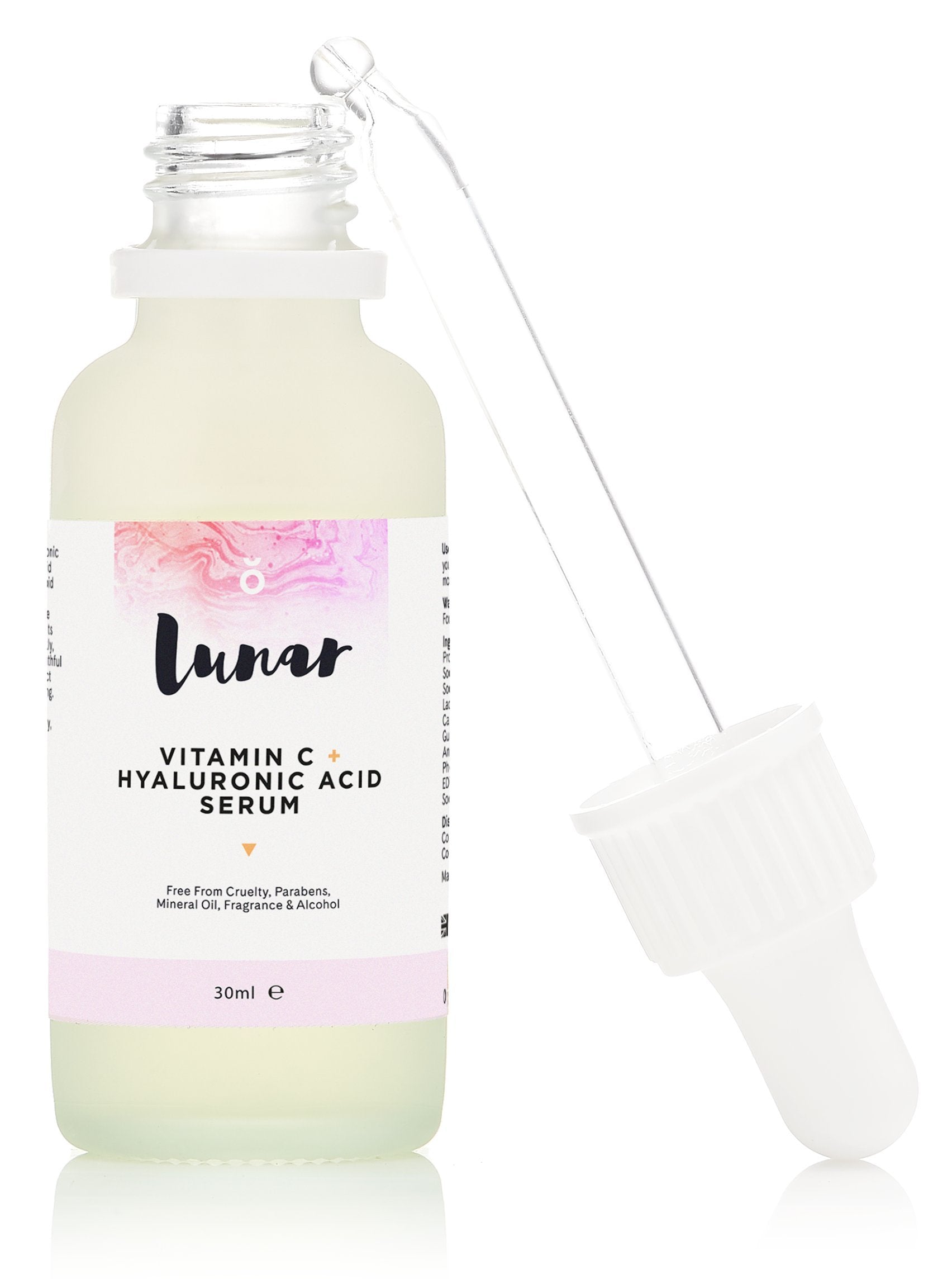 Vitamin C Hyaluronic Acid Serum By Lunar Glow A Natural Anti Ageing Serum For Your Face & Skin 1 Floz - 30Ml
