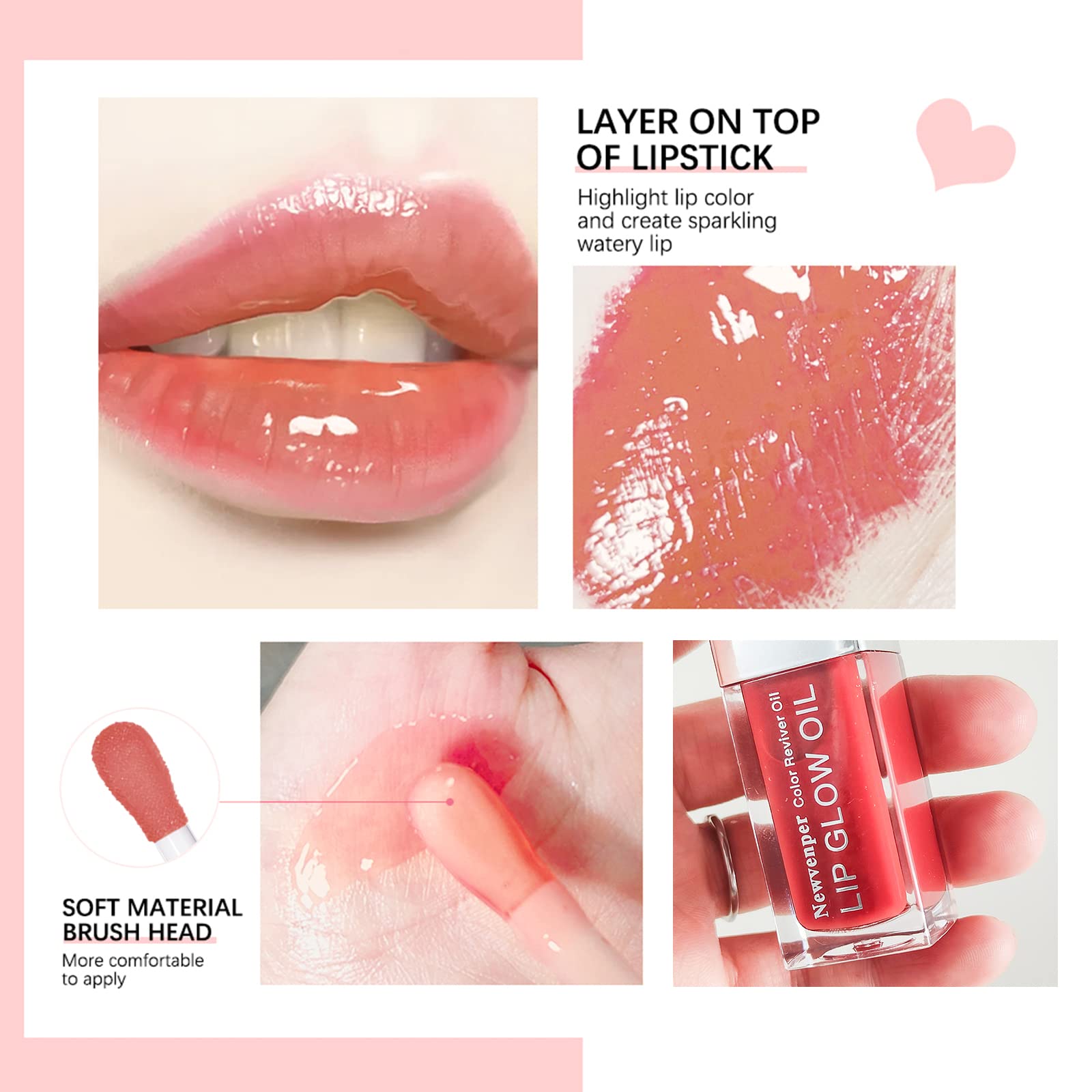 Hydrating Lip Glow Oil Long Lasting Plumping Lip Gloss Transparent Toot Lip Balm Moisturizing Lip Oil Repairing Lip Lines And Pr