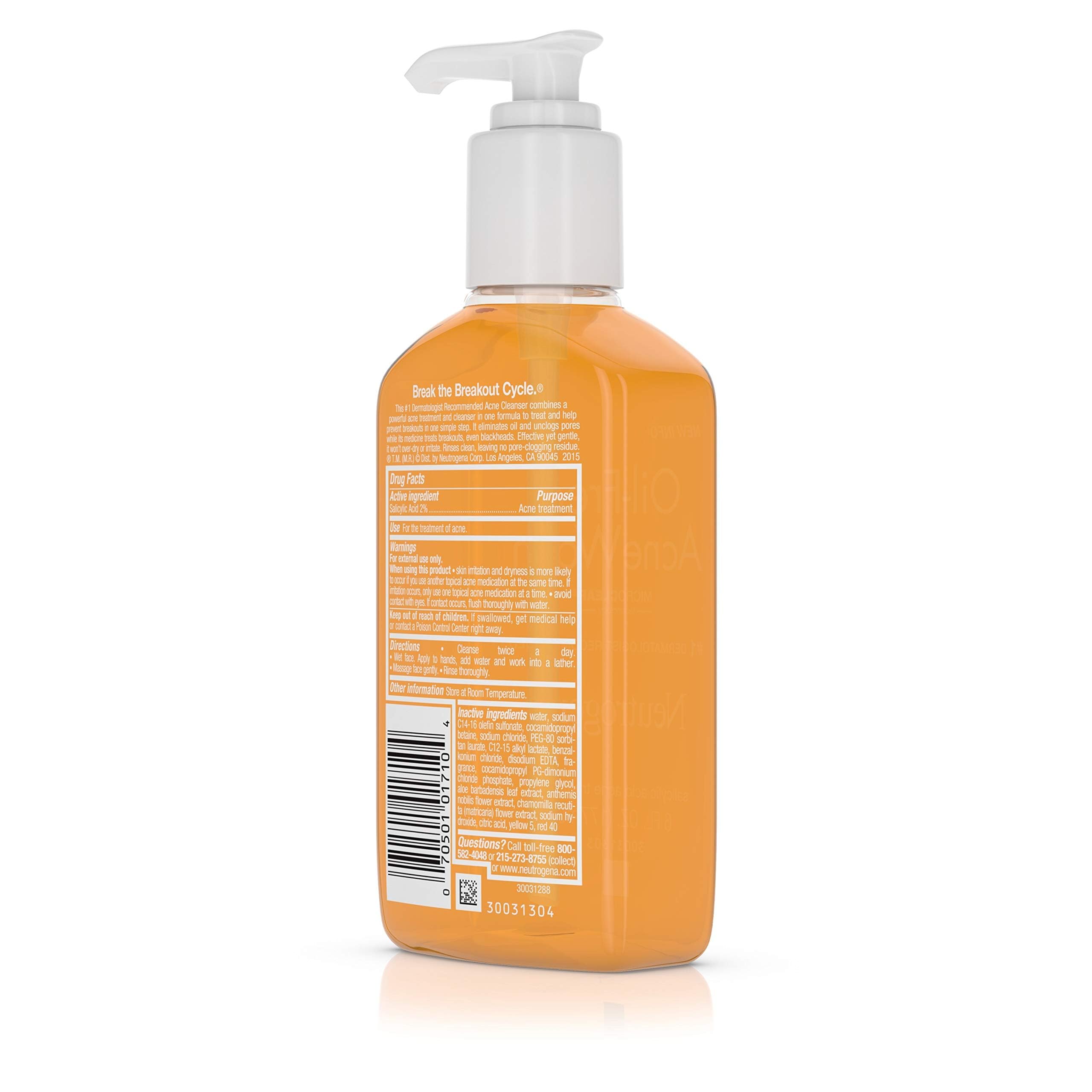 Neutrogena Oil-Free Salicylic Acid Acne Treatment Acne Wash-6 Oz