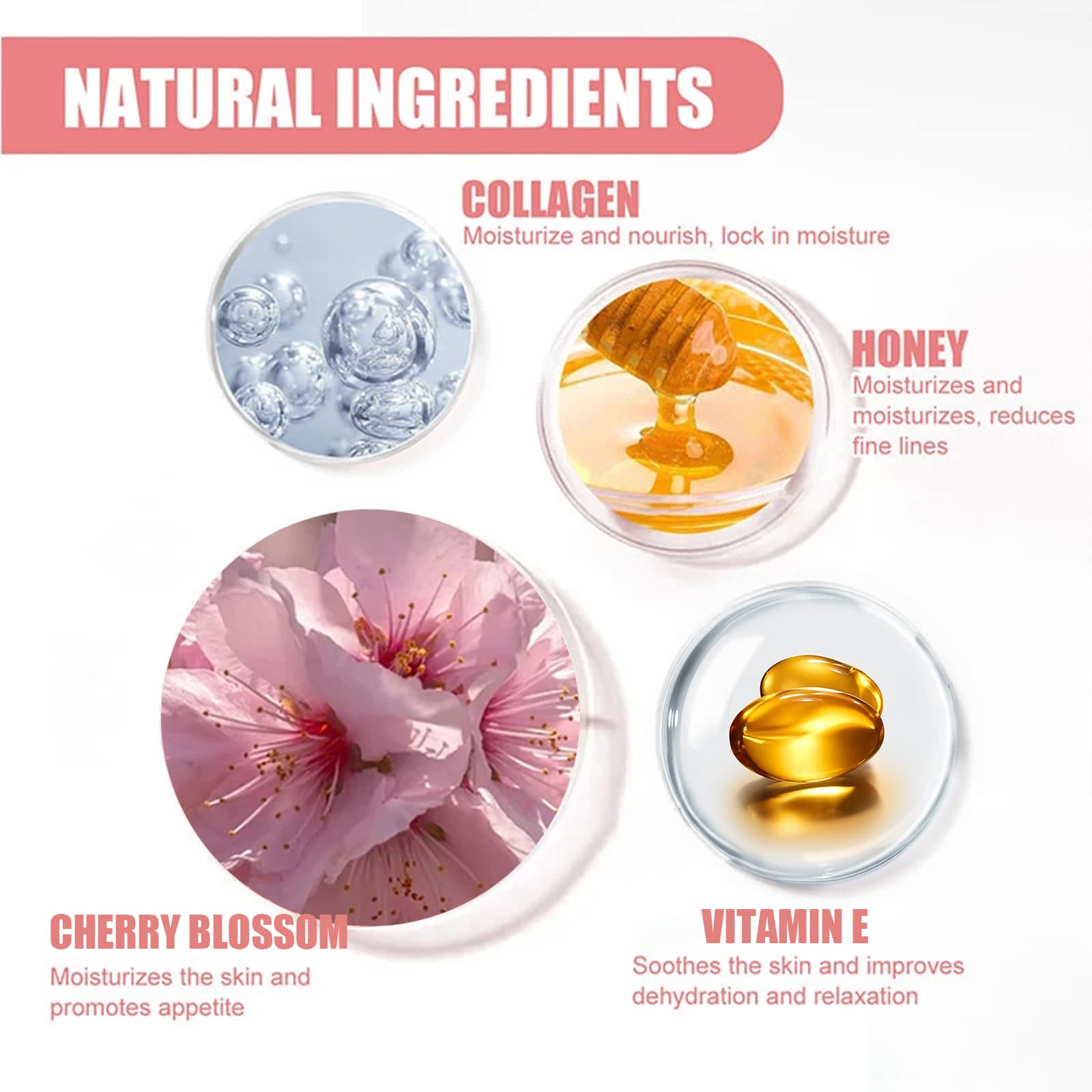 2Pcs Honey&Sakura Lip Balm Pot,Day And Night Repair Lip Sleeping Masks Honey Lip Balm,Anti-Wrinkle Remove Dead Skin Lip Mask,Fad